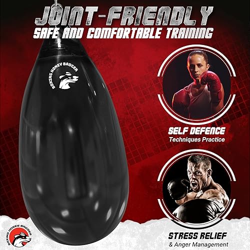 Miniatura 4 de Bolsa pesada de perforación de agua de 2ª generación sin costuras, antifugas, 110 libras, para adultos, bolsa de agua de boxeo resistente