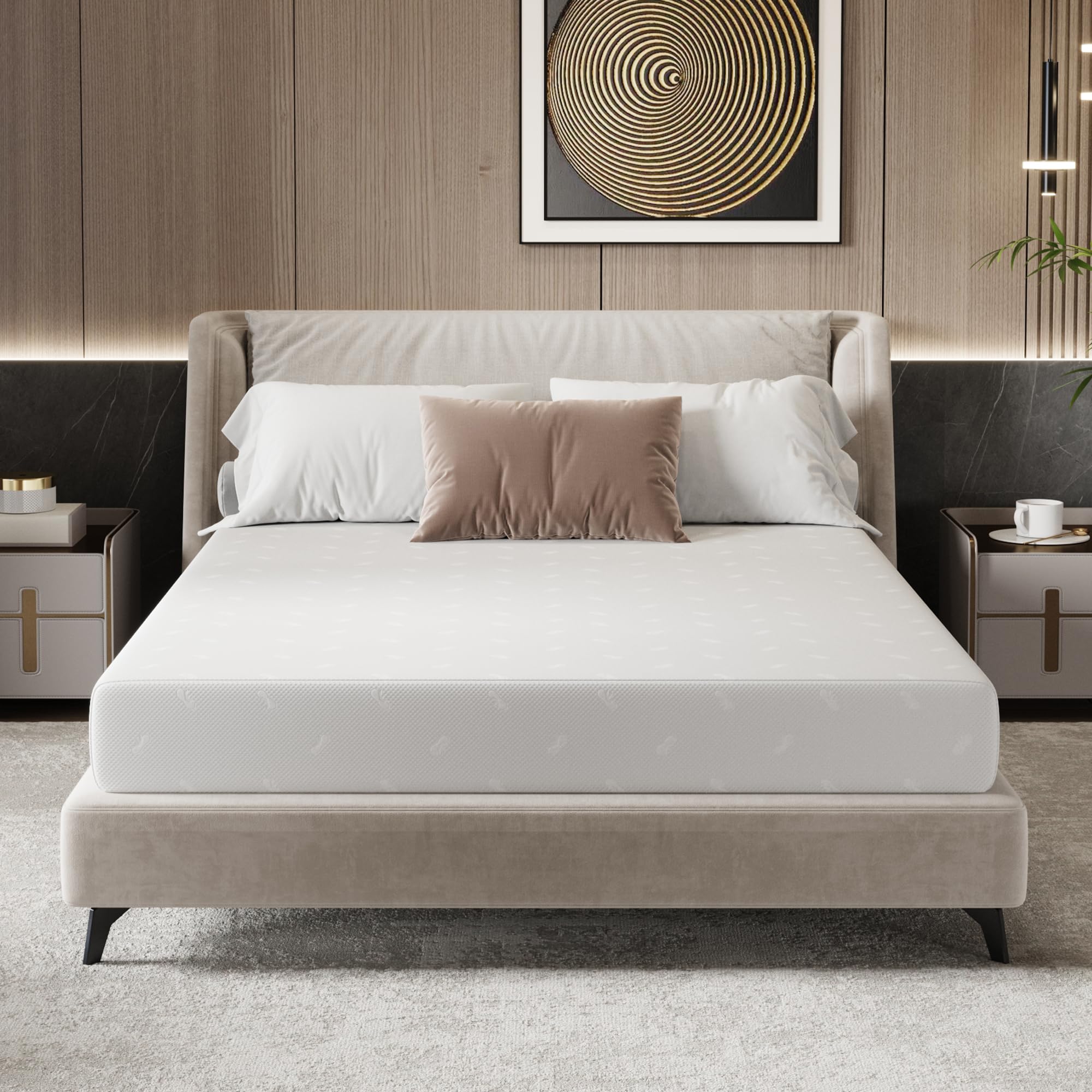 Novilla Matelas 90x200, 18 cm, Mousse à Mémoire de Forme en Gel 7 Zones, Mousse en Fibre de Bambou, Lit d'Adulte et d'Enfant, Confort Mi-Ferme, Amovible et Lavable, Ultra Respirante