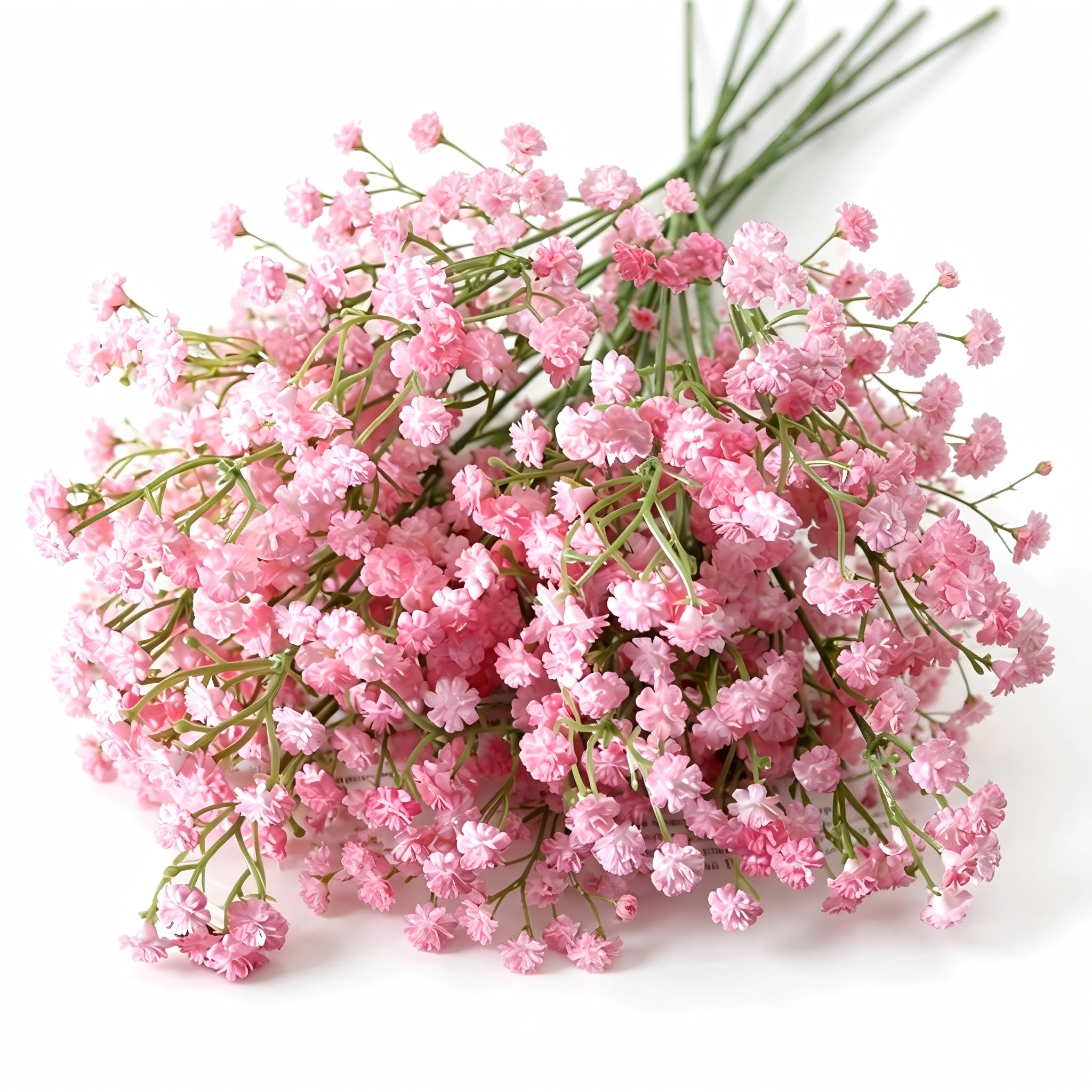 PNSXING 12 Artificial Pink Gypsophila Baby's Breath, 52cm Faux Flower Stem