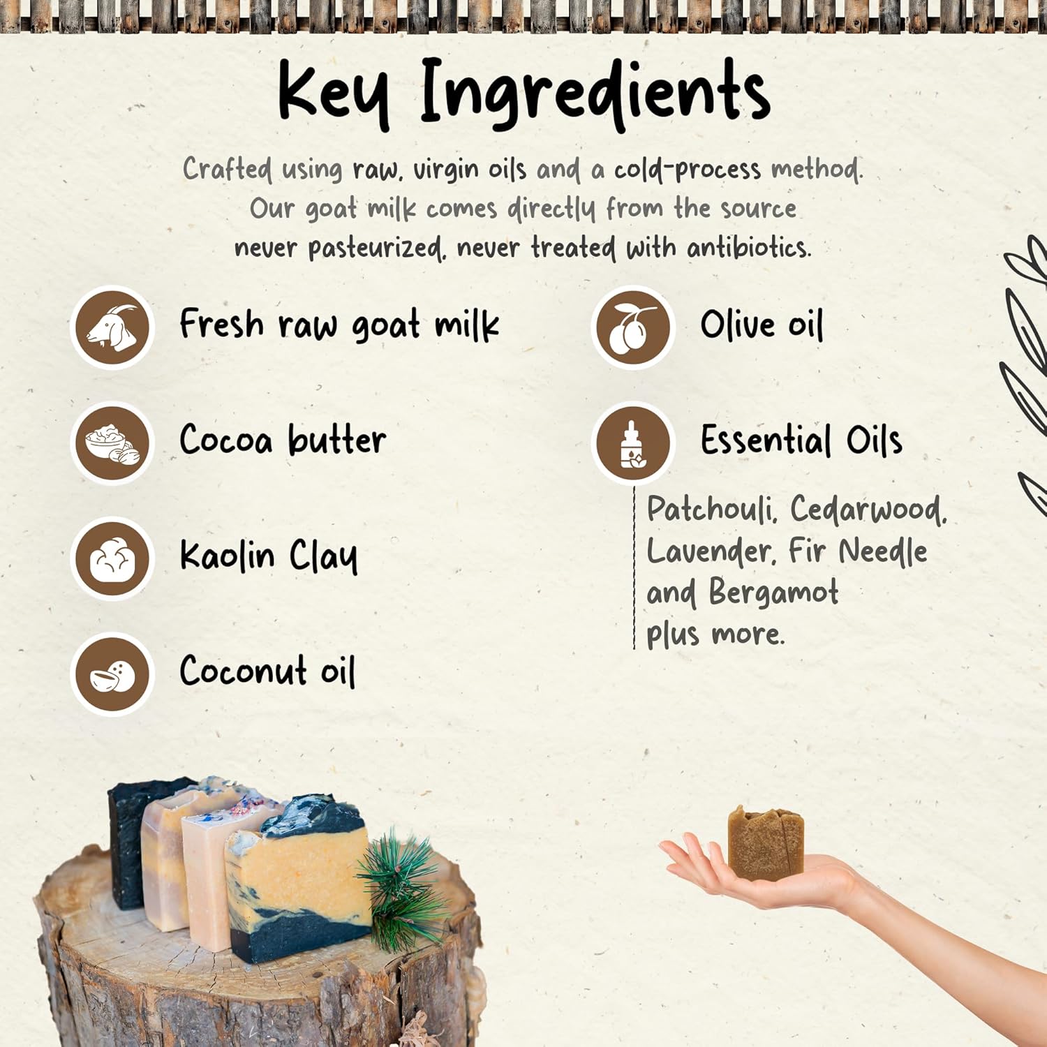 Organic Goat Milk Soap Bar for Face & Body | Handmade with Goat Milk Soap Bar for Sensitive Skin, Essential Oils | Moisturizing Vitamin-Rich Skincare -Orange Clove 3 Pack - Image 6