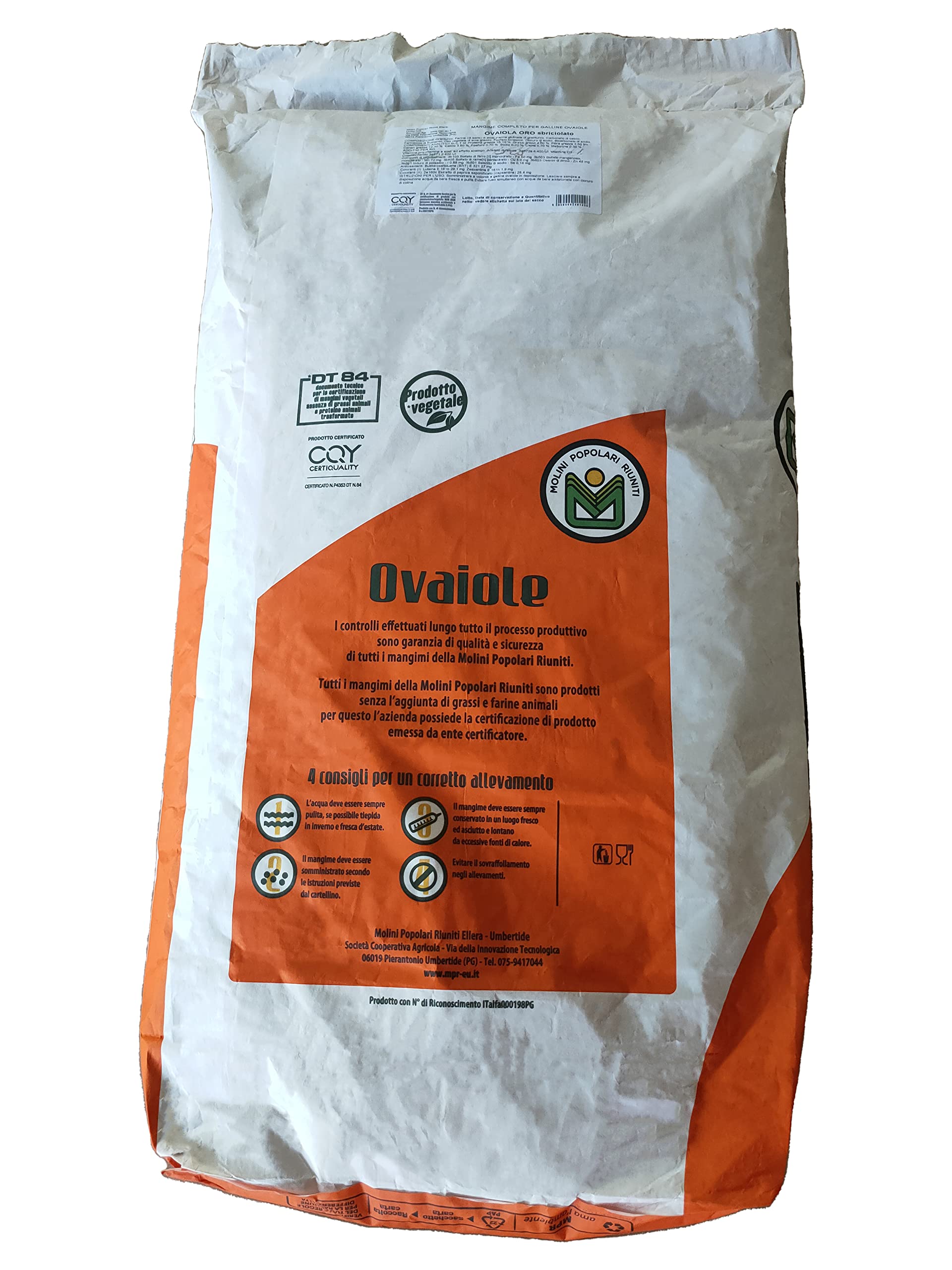 Ovaiola, NO OGM, Mangime Galline Ovaiole 25 Kg
