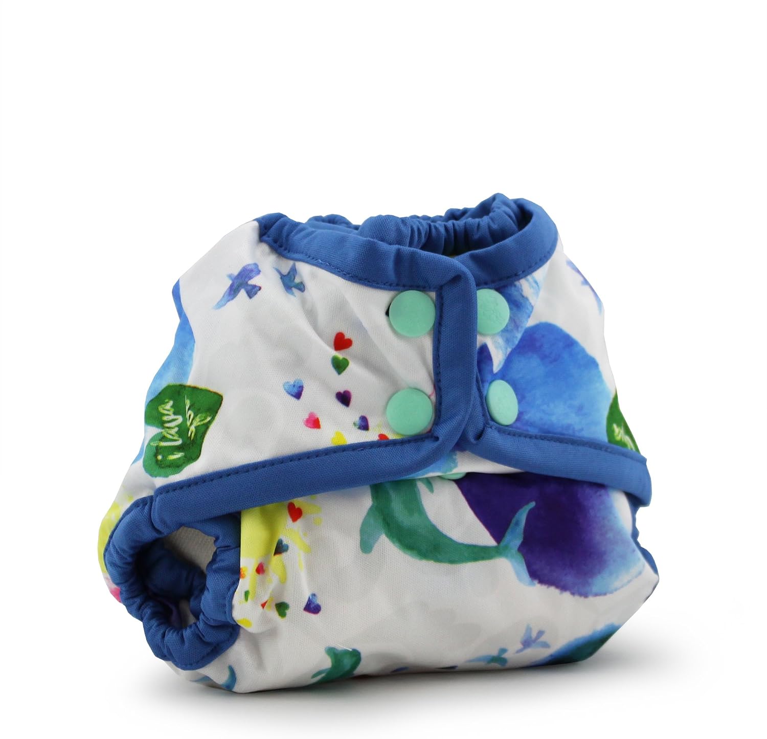 KANGA CARE Prefold Size 1 Cloth Diaper Set Reusable Unbleached Viscose of Rayon from Bamboo 6 Pack + 2 Waterproof Rumparooz Newborn Diaper Cover Baby Neutral