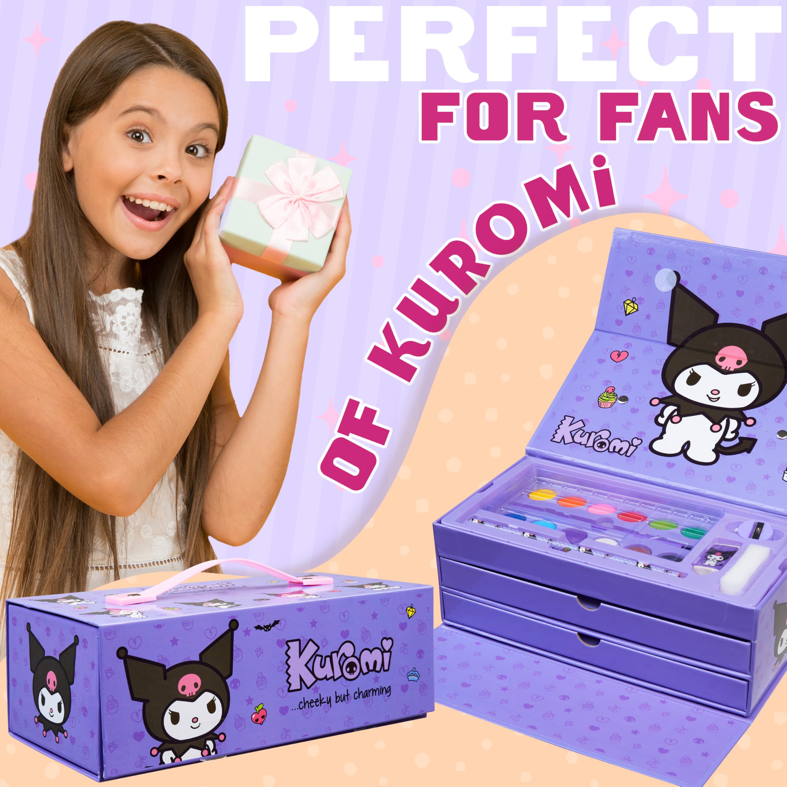 Hello Kitty Sanrio Kuromi Painting Art Supplies for Kids, Colored
