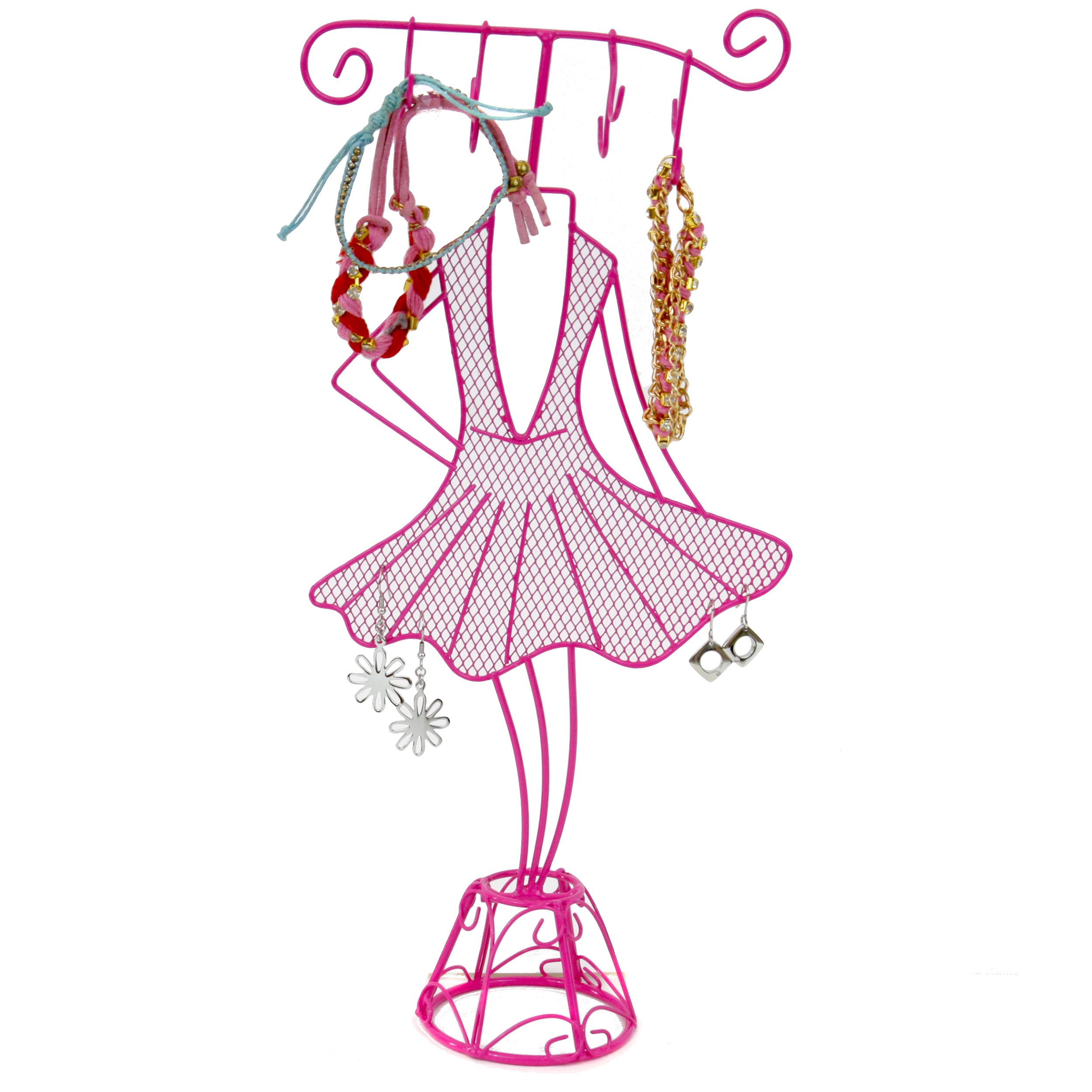 Bucasi JS77309PK Ballerina Jewelry Stand Hanger Organizer