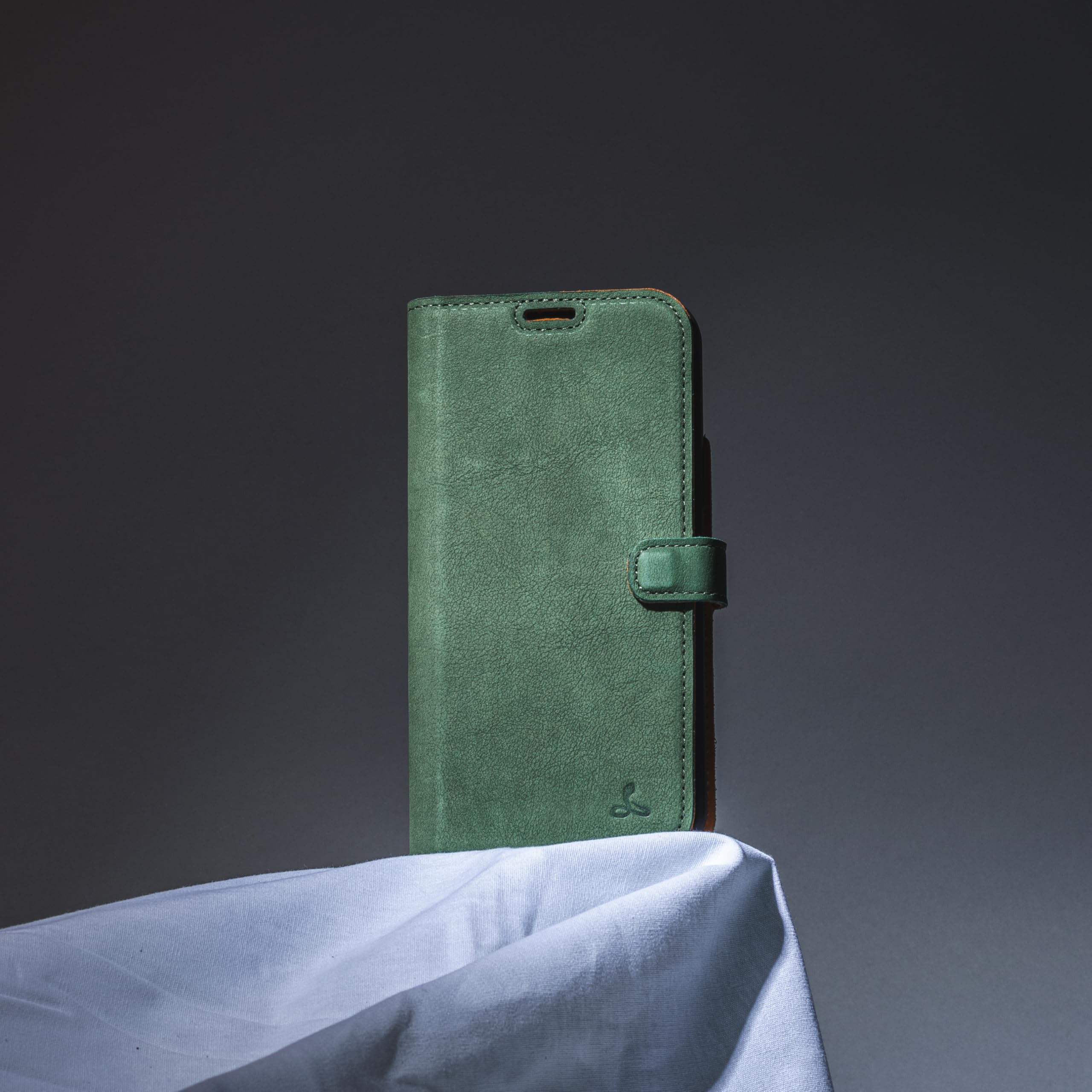 Snakehive Custodia in vera pelle per Google Pixel 11 Pro - Custodia a portafoglio con scomparti per carte e supporto (verde)