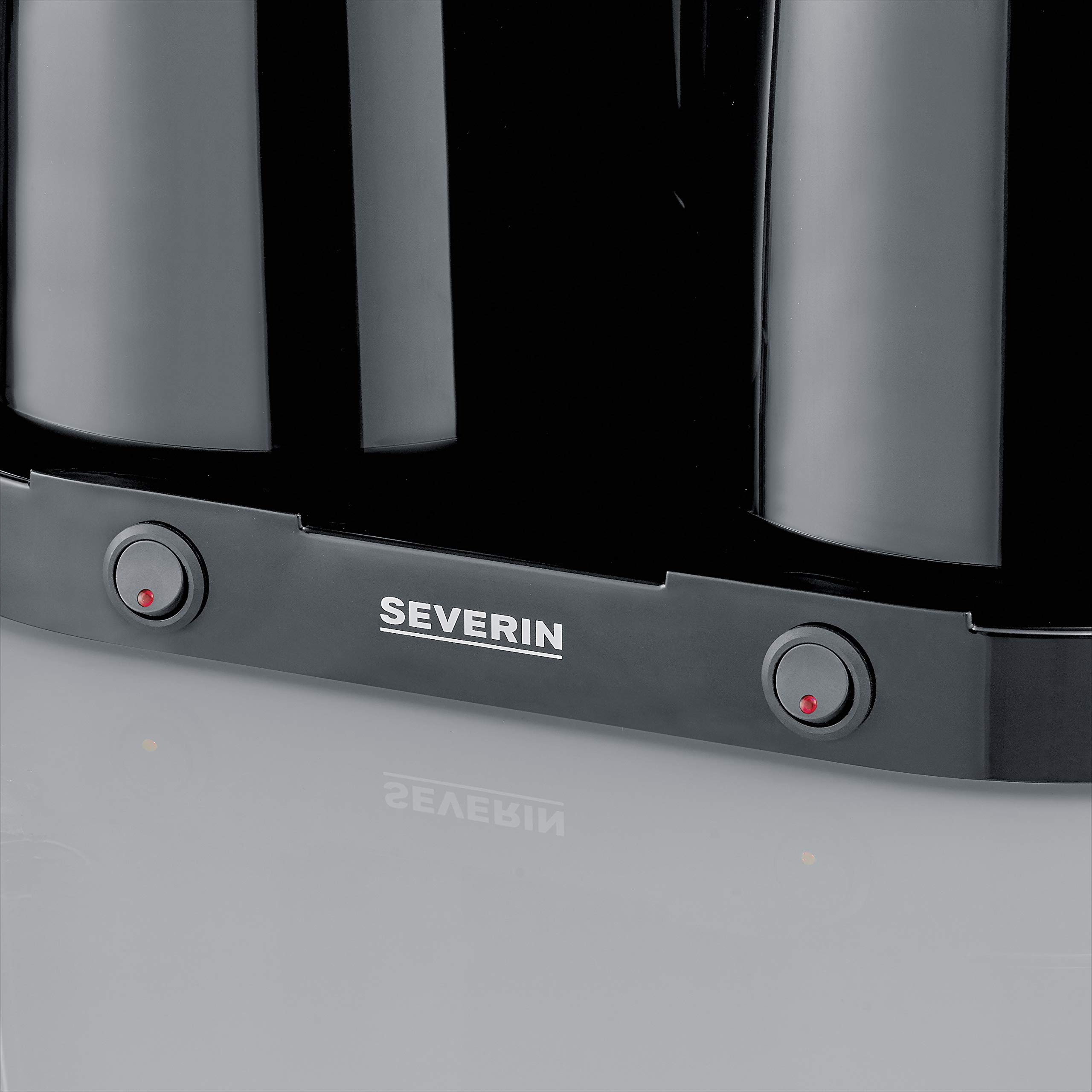 SEVERIN Cafetière Filtre Isotherme Duo, 2 X 1000 W, Jusqu'à 2L soit 16 tasses, 2 verseuses isothermes, 2 filtres pivotants, Noir, KA 9315
