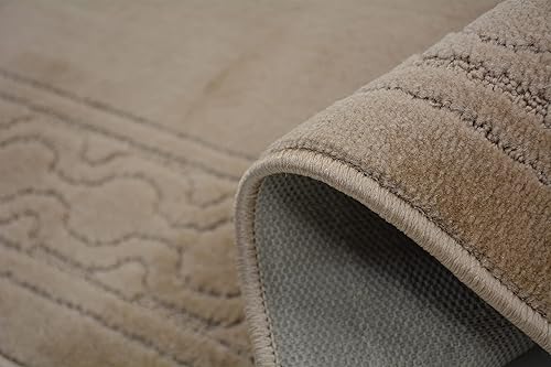 Miniatura 5 de Euro Collection - Alfombra de pasillo de tamaño personalizado, diseño de enrejado, extralarga, 30 pulgadas de ancho x su longitud, tamaño a