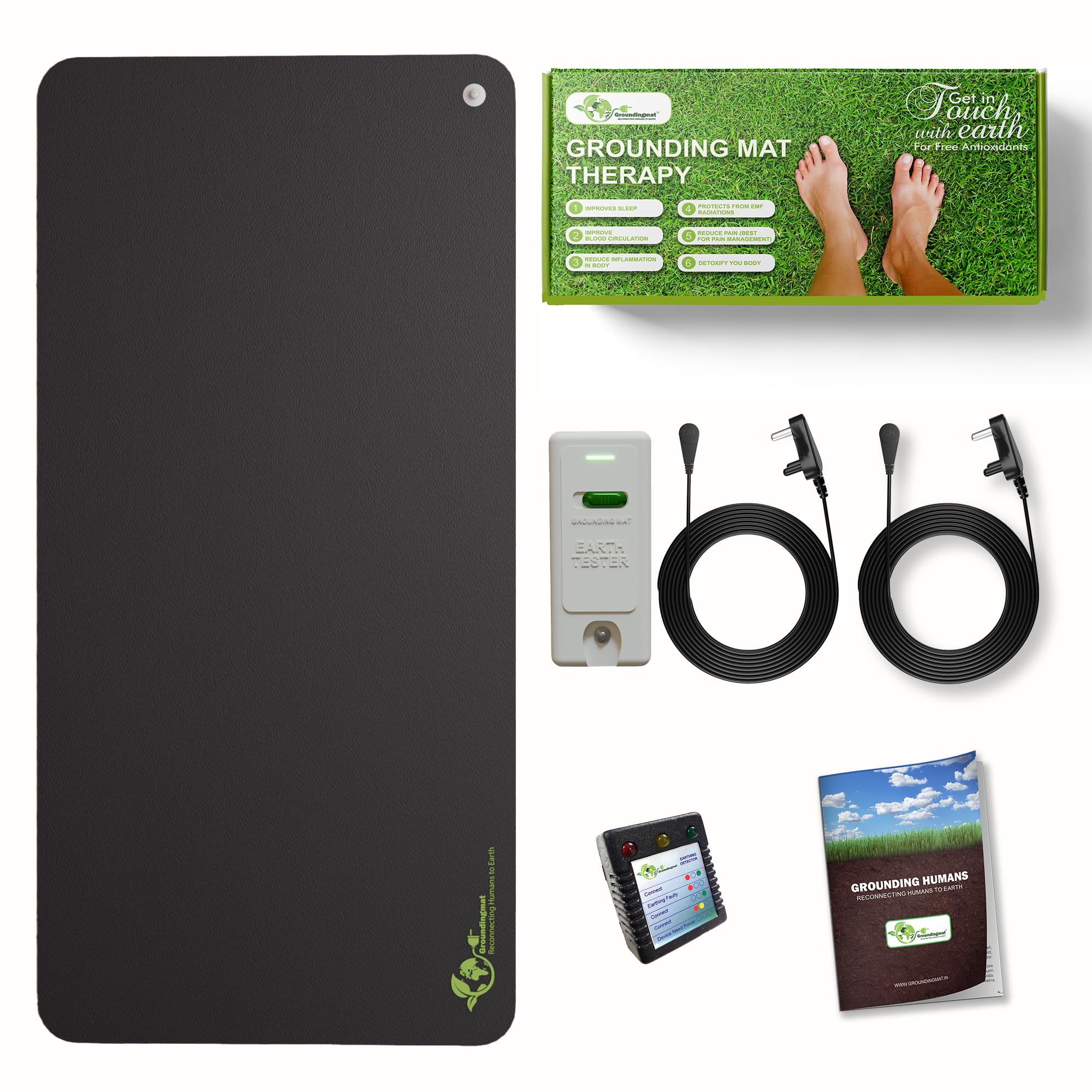 Wellness Grounding Kit Grounding Mat For Feet & Chair - Earthing Mat ...