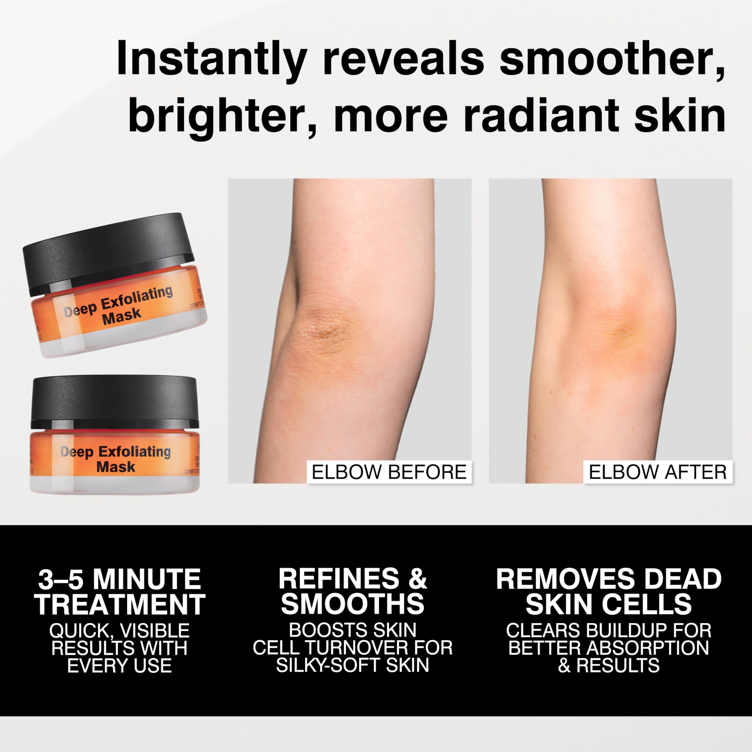 Dr Sebagh Deep Peeling Maske (15ml) Reisegröße - Milchsäure Peeling Gesichtsmaske & Porenreinigung - Azelainsäure Detox zur Behandlung verstopfter Poren - Anti-Aging Hautmaske für Strahlkraft