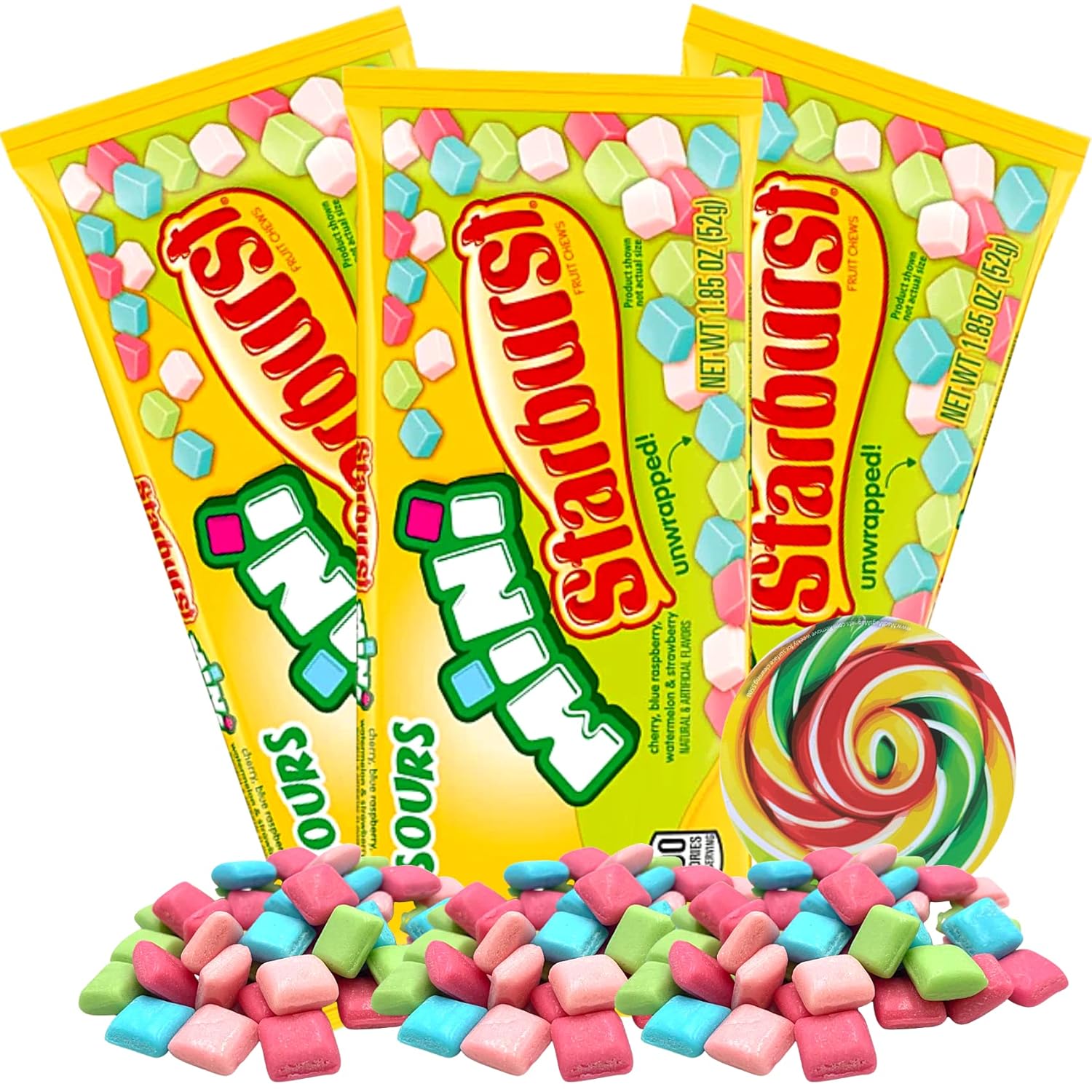 Mini Sour Starburst Candy, Unwrapped Starbursts Candies
