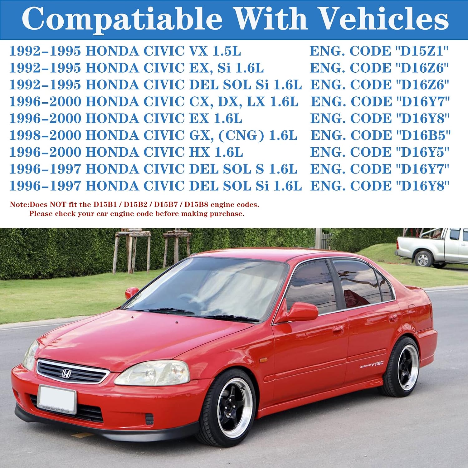 VS50500R Compatible With Honda Civic Engine Valve Cover Gasket & Gromets & Spark Plug Tube Seals 1992-2000 Del Sol Si/S/Si VX CX DX LX VP GX HX Ex Si 1.6L L4 SOHC 16V VC4029 VS50499R