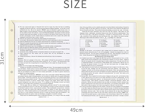 Miniatura 2 de URbantin Carpeta de exhibición A3, libro de exhibición de 30 bolsillos, paquete de 5 carpetas con fundas de plástico, carpeta de proyecto de