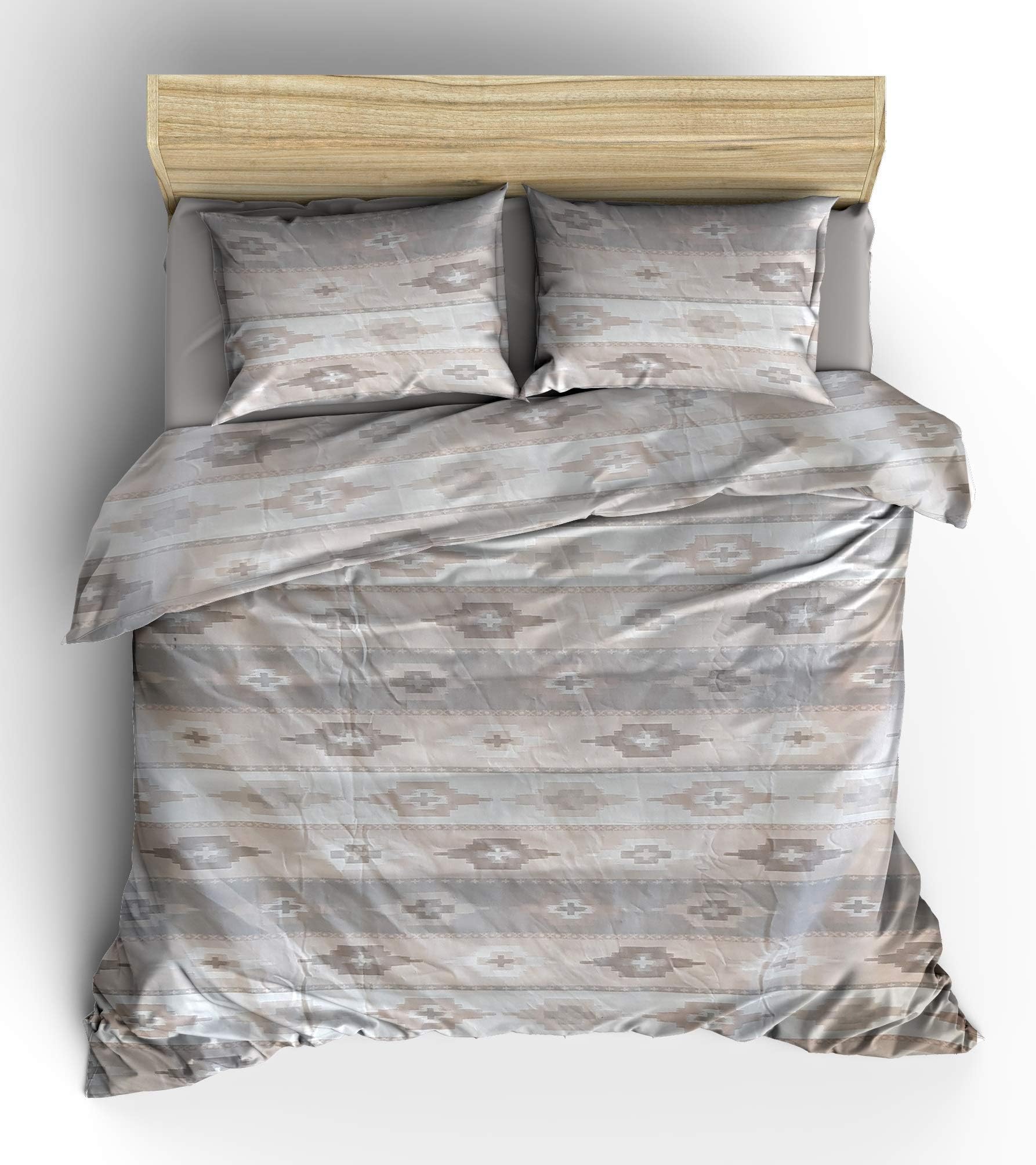 Friends at Home 100% Turkish Cotton Heavyweight Flannel Cotton Queen Duvet Cover Set (Beige)