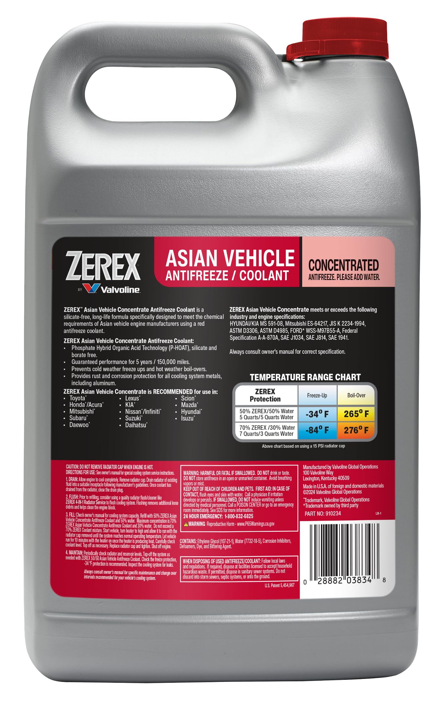 Amazon.com: Zerex Asian Vehicle Red Antifreeze Coolant Concentrate