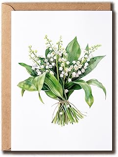 Lily Of The Valley Card - Beautiful - Mothers Day - Flower Lover - Happy Wedding - Greeting Card - Happy Birthday - Gift For Her