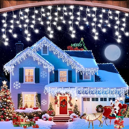 JREWDOIN 33FT Christmas Lights Outdoor, 400 LED Outdoor String Lights