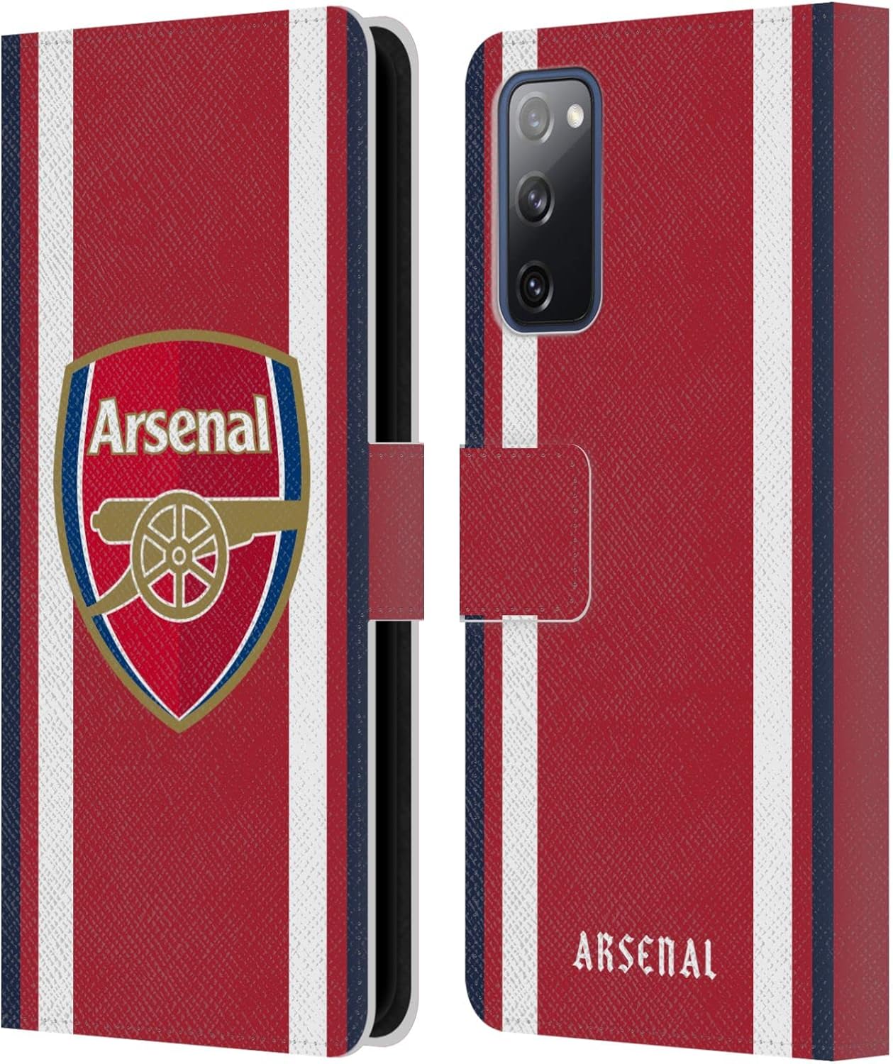 Head Case Designs Officially Licensed Arsenal FC Home 2021/22 Crest Kit Leather Wallet Case Compatible with Samsung Galaxy S20 FE / 5G