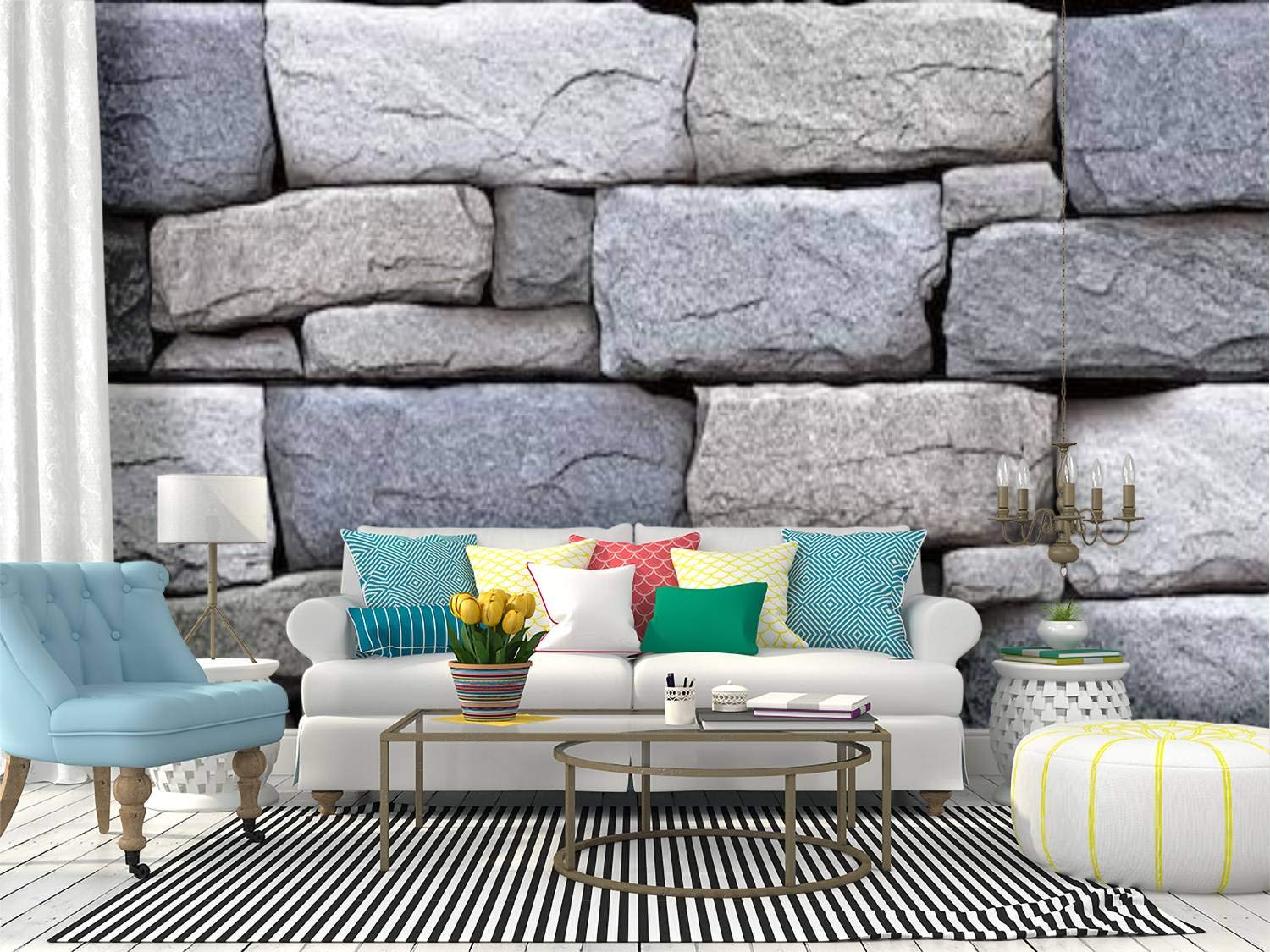 Amazon.com: Wall Mural home decorative 3d elevation wall tiles design  Seamless Ceramic Tiles Peel and Stick Wallpaper Self Adhesive Wallpaper  Large Wall Sticker Removable Vinyl Film Roll Shelf Paper Home Decor :