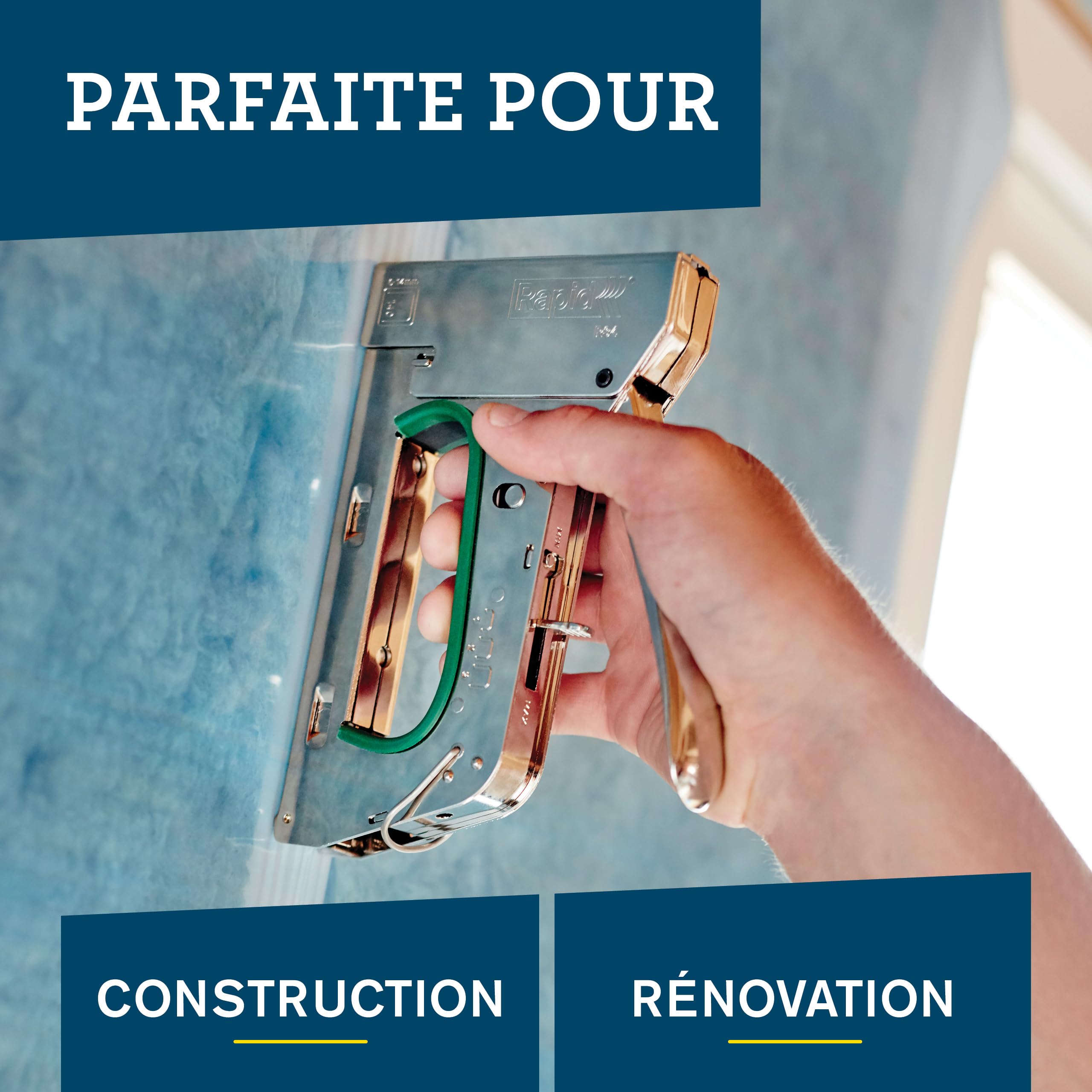 Rapid - Agrafeuse PRO R34 pour Agrafes N°140 de 6-14mm, Agrafeuse de Bricolage avec 3 Puissances au Choix, Gâchette Facile à Actionner & Poignée Ergonomique, Fabriqué en Suède - FSC (5001671)