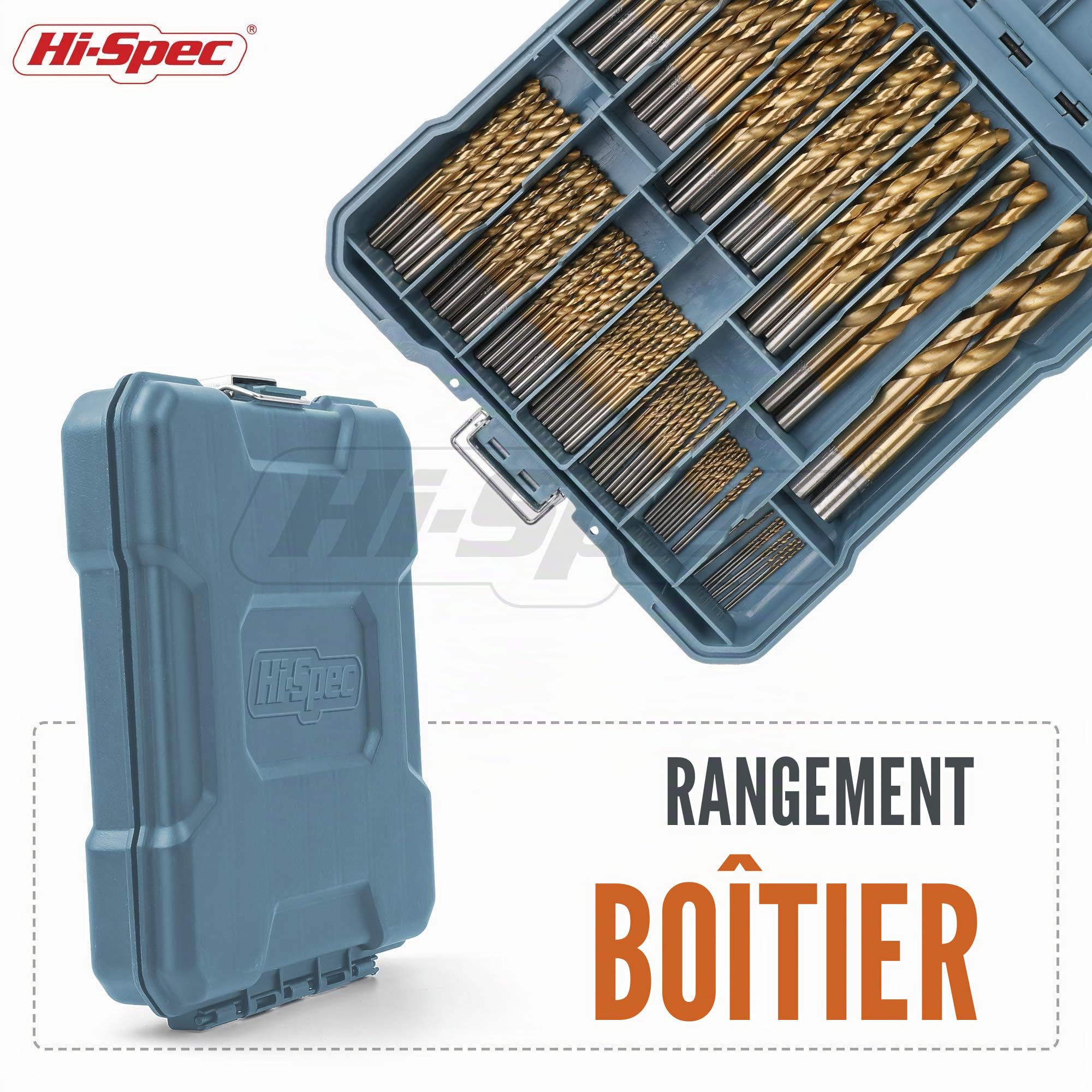 Lot de 99 Forets HSS Acier Revêtu Titane (1-10 mm) - Kit Complet Bois Métal Plastique avec Coffret Rangement