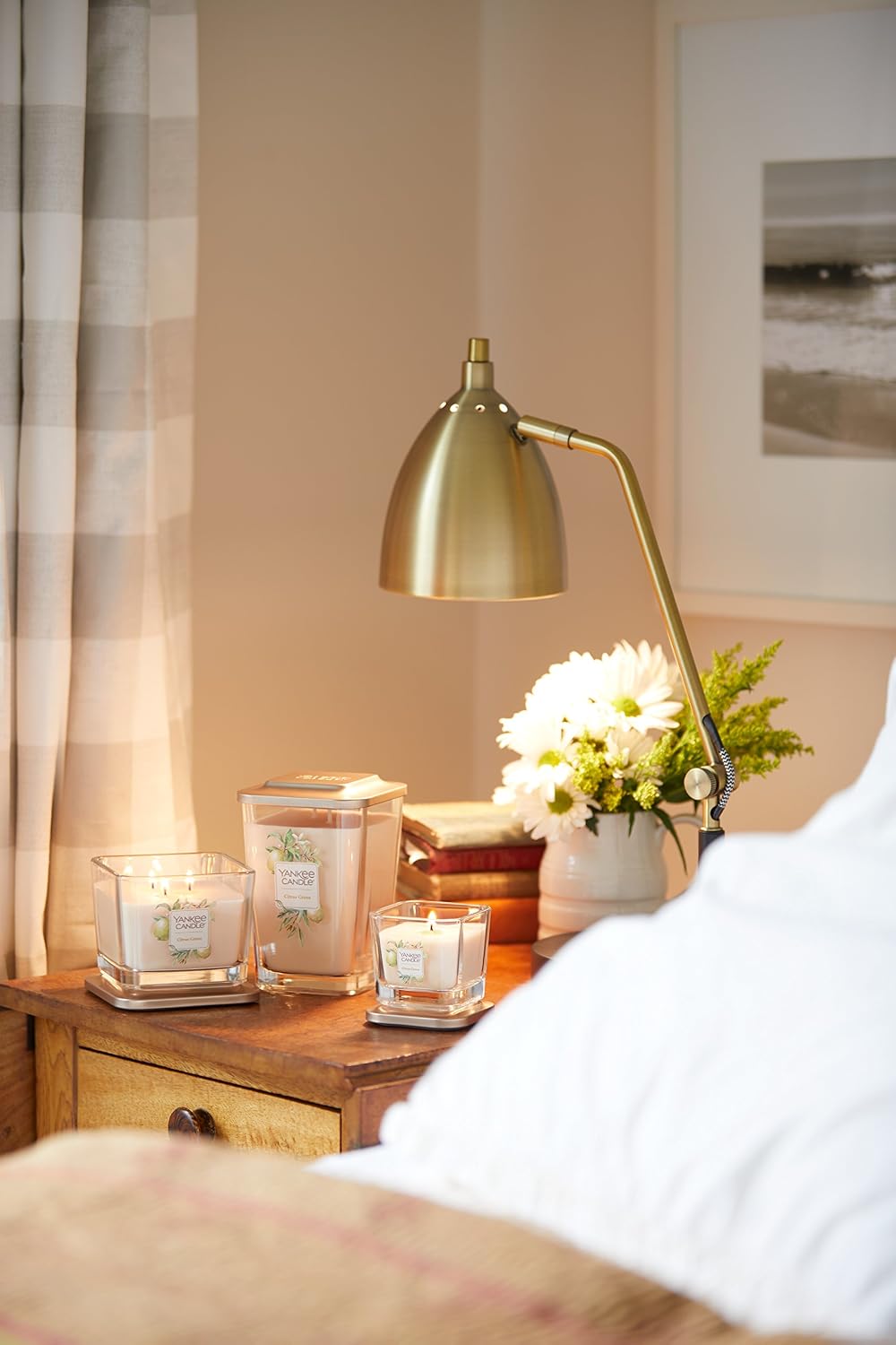 Yankee Candle Elevation Collection with Platform Lid Citrus Grove Scented Candle, Large 2-Wick, 80 Hour Burn Time