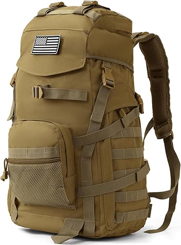 Miniatura 1 de Mochila táctica de 50L para hombres y mujeres, mochila Molle resistente al agua, paquete grande de asalto militar para senderismo