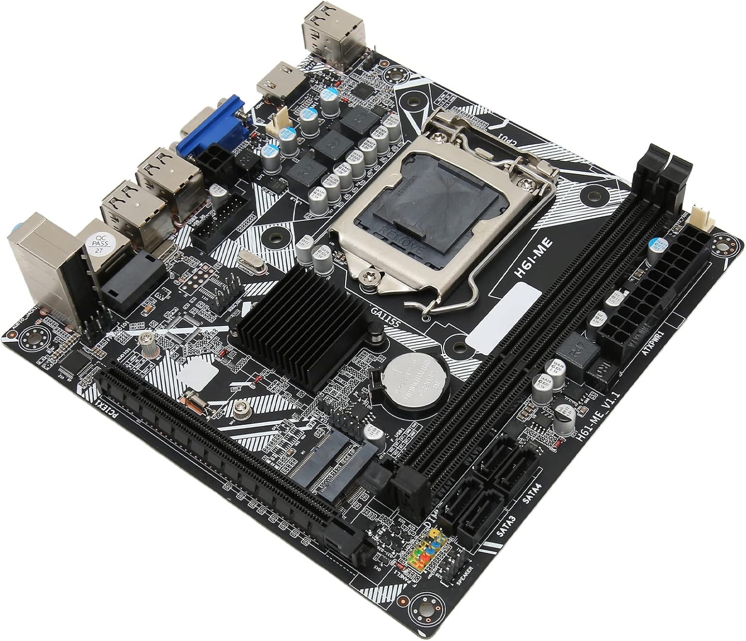 Dpofirs Scheda Madre per Computer Desktop H6 Me, Presa LGA 1155, DDR3, SATA2.0 X 4, PCIe 16X, USB2.0 X 10, VGA, HDMI, WiFi M.2, NVME M.2, Pin DEBUG, Scheda Madre ITX Dpofirs Scheda Madre per Computer Desktop H6 Me, Presa LGA 1155, DDR3, SATA2.0 X 4, PCIe 16X, USB2.0 X 10, VGA, HDMI, WiFi M.2, NVME M.2, Pin DEBUG, Scheda Madre ITX