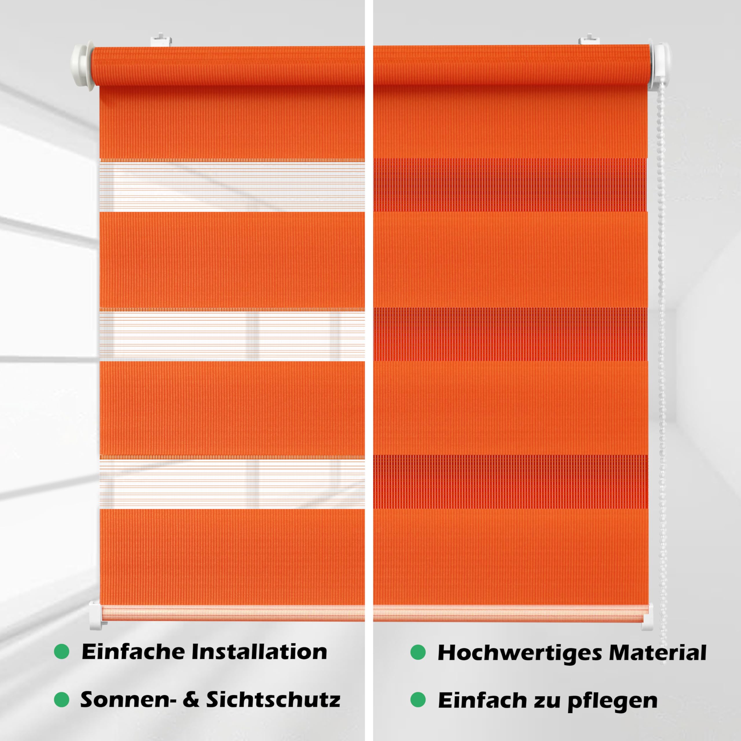 Doppelrollo Colour, Orange, 85x150cm
