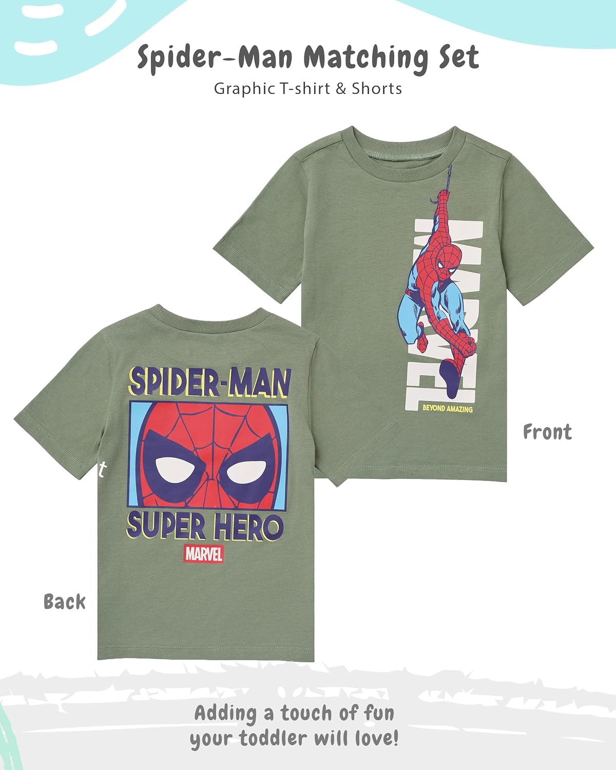 Marvel Boys' T-shirt and Shorts Set image 2