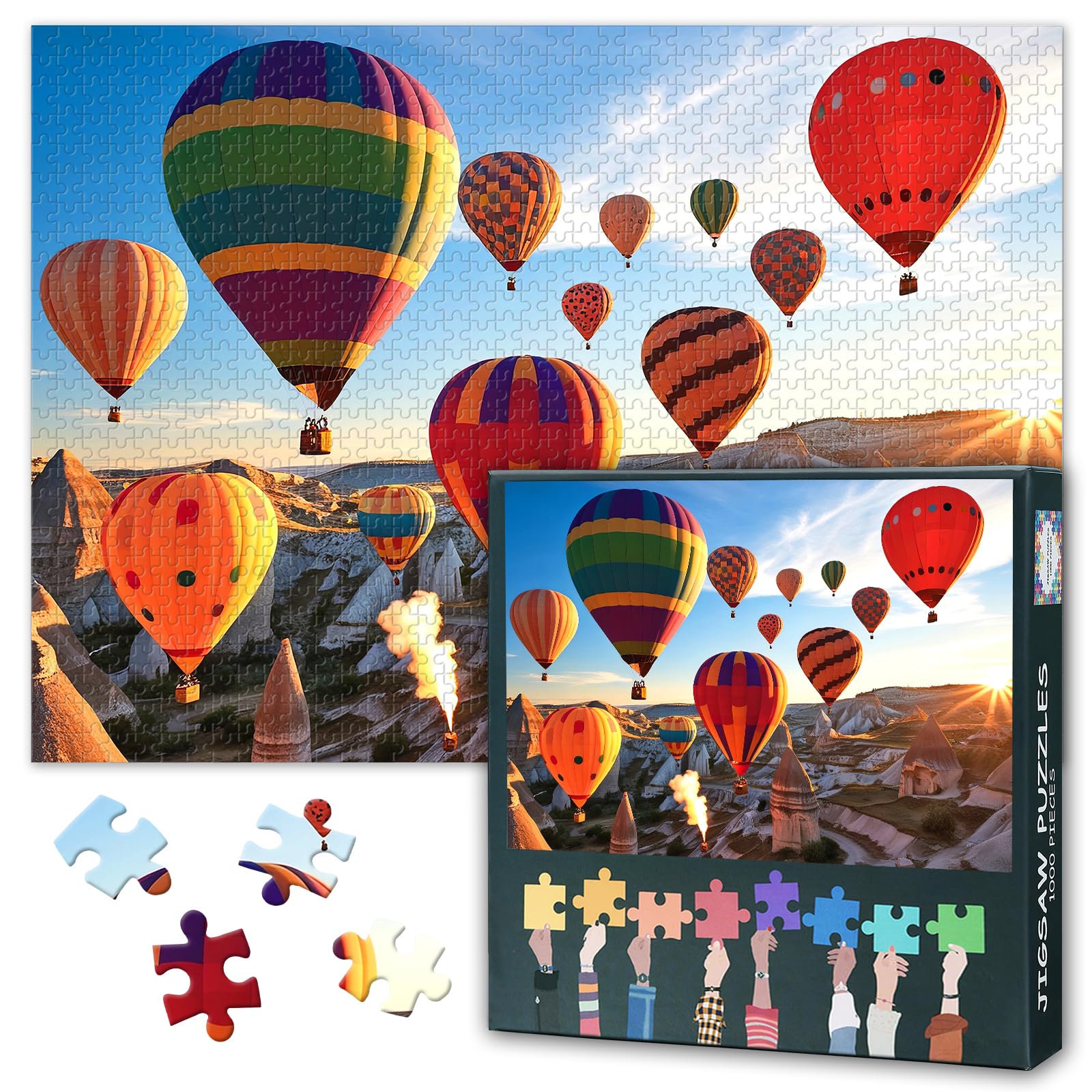 Jigsaw Puzzle for Adults - Hot Air Balloons in Cappadocia's Landscape