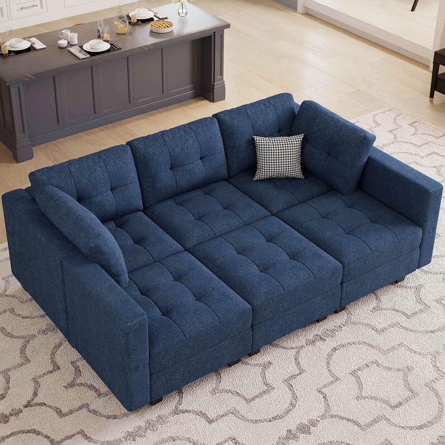 Belffin Modular Sectional Sofa Sleeper Couch Set