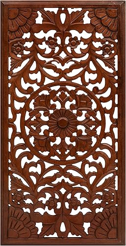 Miniatura 9 de Homebia Designs Decoración tradicional Jharokha pintada a mano de madera para colgar en la pared, perfecta para Navidad, Año Nuevo, decoración de