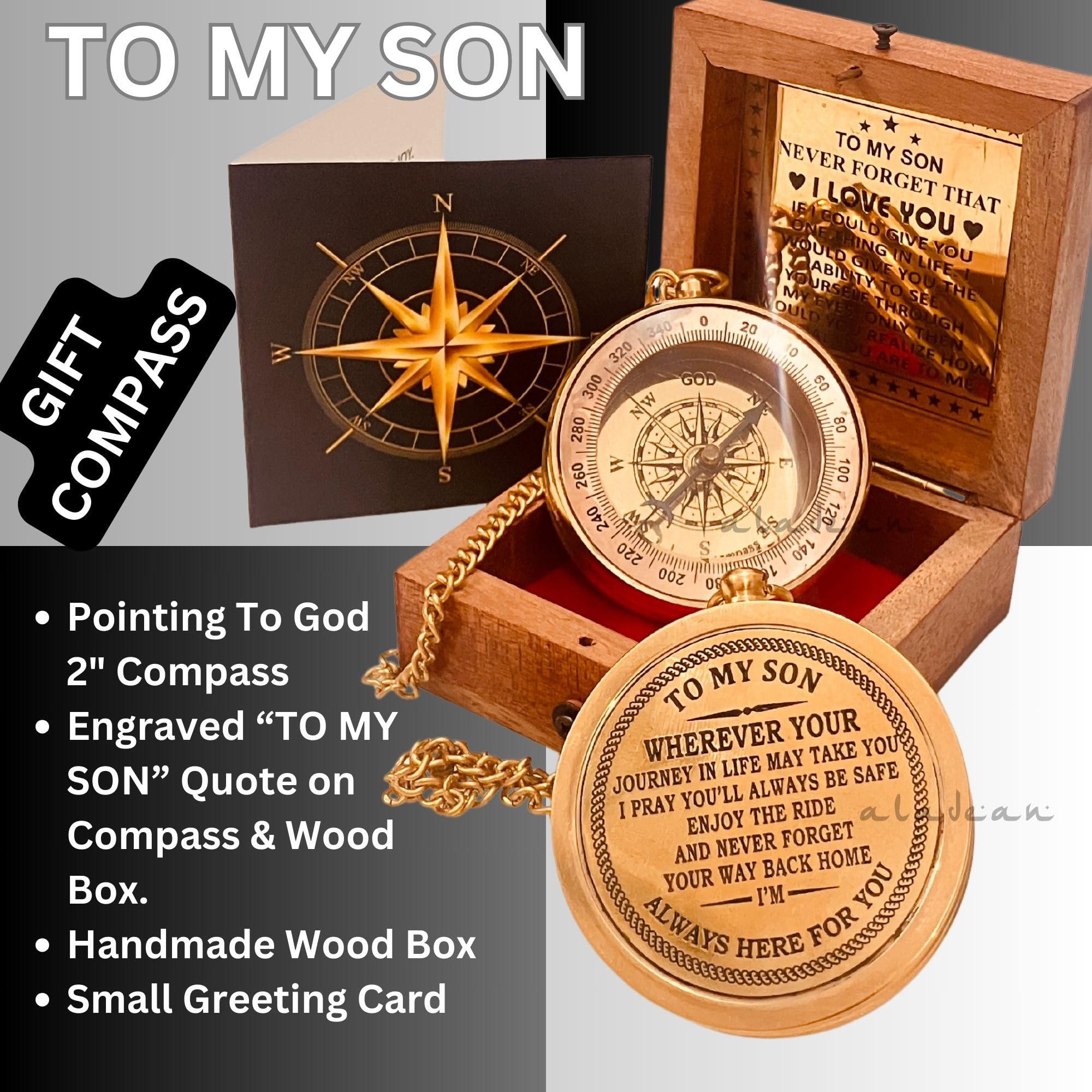 To My Son Compass Gift From Mom and Dad | 2