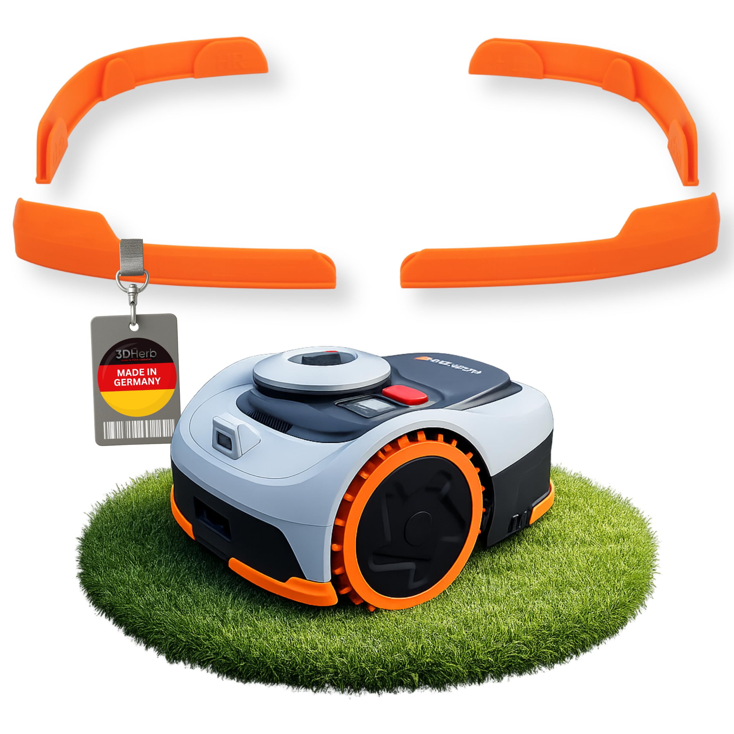 Edge Protection for Segway Navimow Protection Bumper Tuning Robotic Lawnmower – Easy to Insert, No Gluing Required (Orange i205 / i208 / i210)