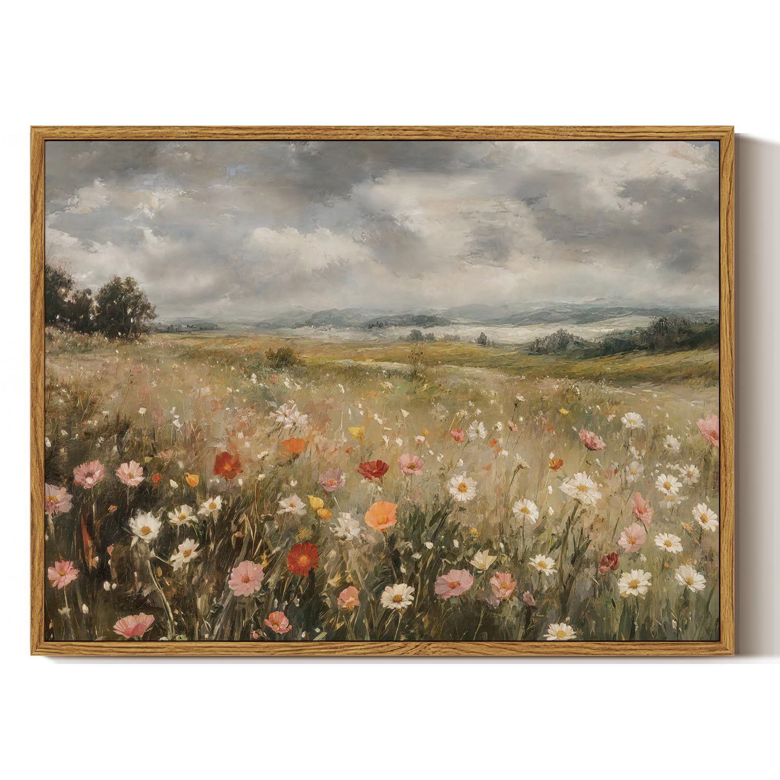 ARPEOTCY Framed Canvas Wall Art Prints, Living Room Hallway Shelf Decor, Cotton Floral Picture Paintings Wall Decor, Vintage Decor for Bedroom Bathroom Table, Aesthetic Room Decor, 20x25cm — view 19