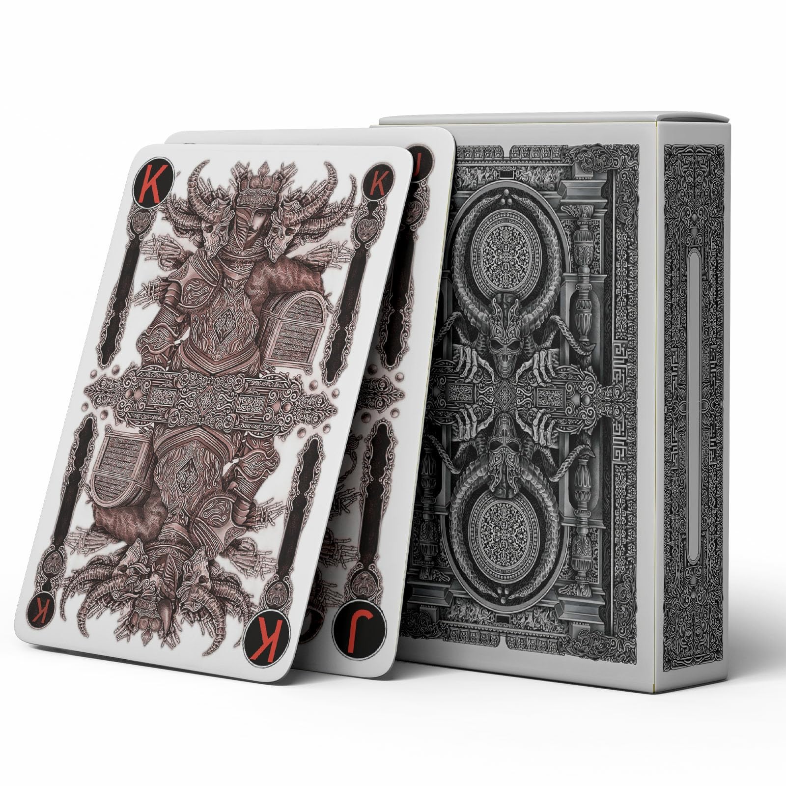 strublfe Devil Themed Playing Cards, 300g Blue Core Paper Material Deck of Cards, Exquisite Art Poker Cards, Double-Sided Anti Slip Design, Family