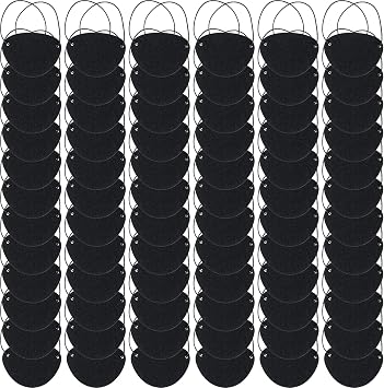Chivao 72 Pcs Pirate Eye Patches for Adults Black Felt Skull,Skull Style