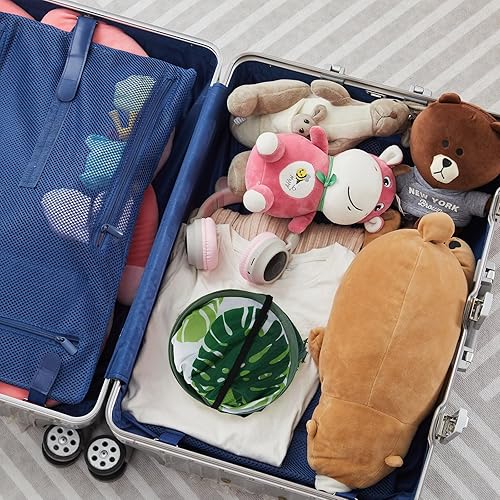 Miniatura 146 de Cesta de malla desplegable para ropa sucia con asas duraderas - Cesta plegable portátil para dormitorio, baño y viajes (azul, paquete de 3 unidades)