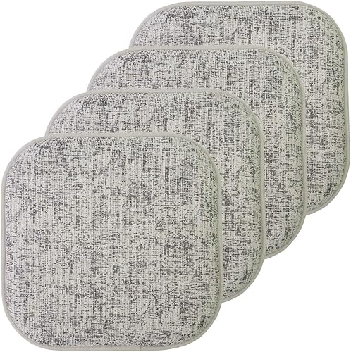 Sweet Home Collection - Cojines de espuma viscoelástica y goma antideslizante con diseño de panal de abejas y esquinas redondeadas de 16 x 16 Sweet Home Collection - Cojines de espuma viscoelástica y goma antideslizante con diseño de panal de abejas y esquinas redondeadas de 16 x 16