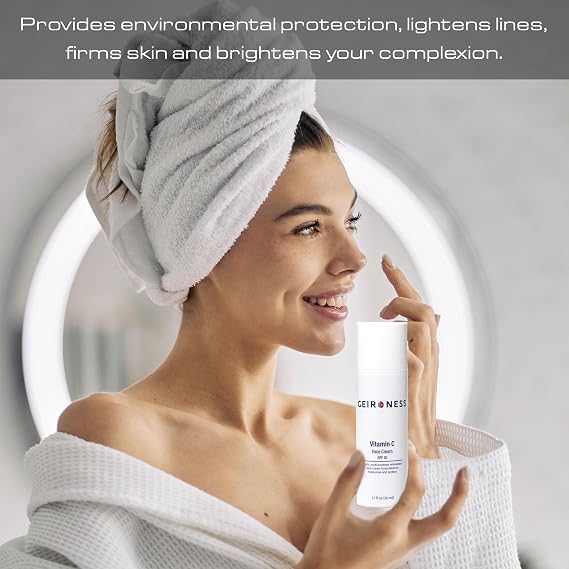 Geir Ness Vitamin C Day Cream SPF 30 Anti Aging Day Time Moisturizer Cream | SPF 30 sun protection, Vitamin C skincare formula, Daytime hydration, healthy complexion