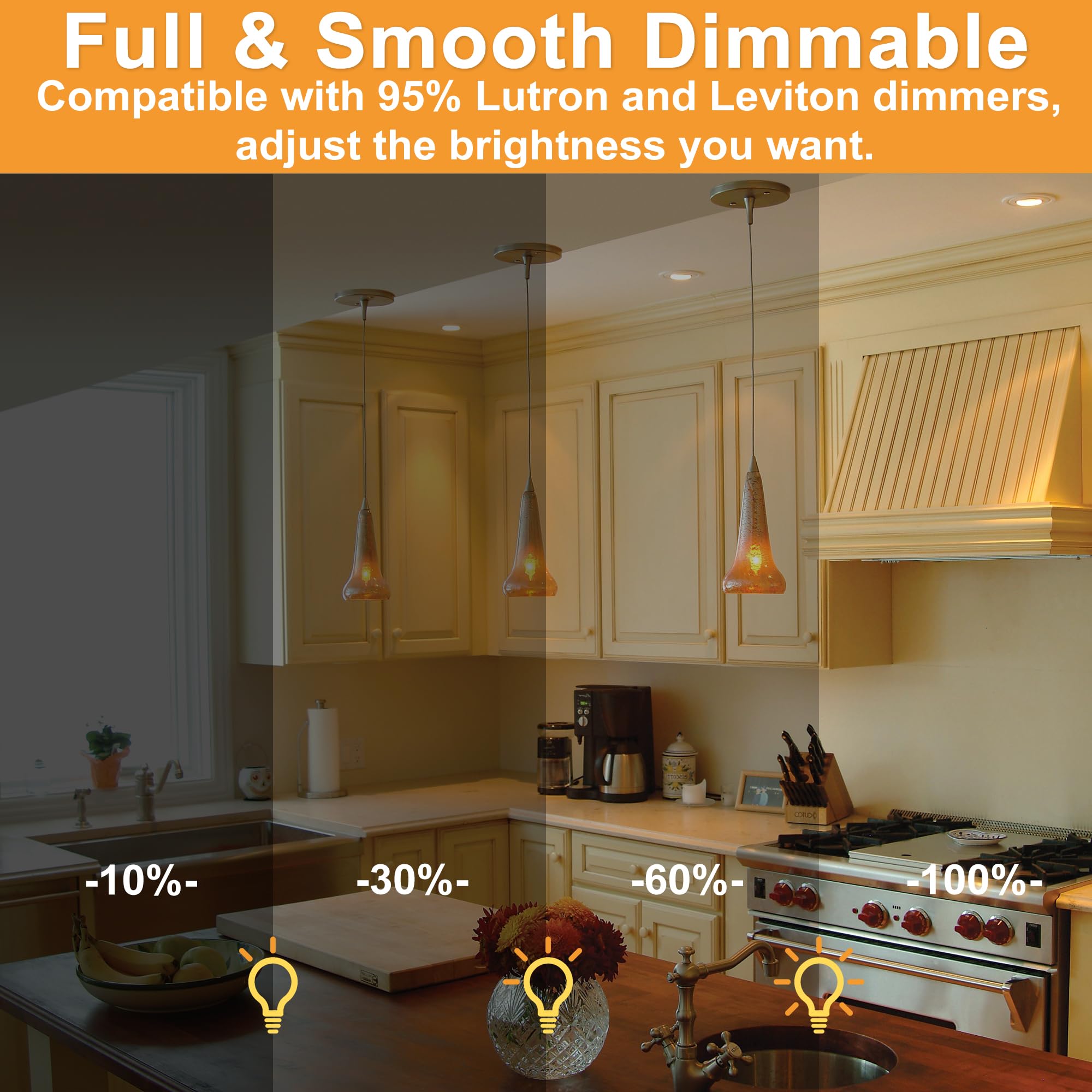 T45 LED Vintage Edison Bulbs 40 Watt Equivalent 4W LED Antique Light Bulbs Decorative 2200K Amber Warm Light — view 5