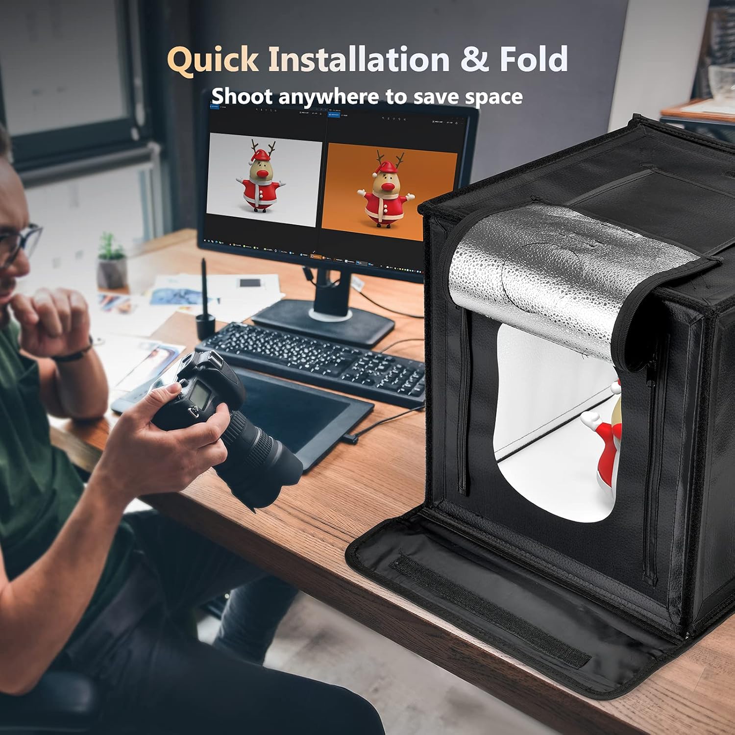 Bіg Sаlе Zecti Photo Box,16/40cm Lightbox, Adjustable Color Temperature & Brightness Light Box Photography, Folding Portable Photography Shooting Tent with 120 LED Lights, 4 Colors Backdrops, CRI90+ Hоttеѕt Sаlе Zecti Photo Box,16/40cm Lightbox, Adjustable Color Temperature & Brightness Light Box Photography, Folding Portable Photography Shooting Tent with 120 LED Lights, 4 Colors Backdrops, CRI90+