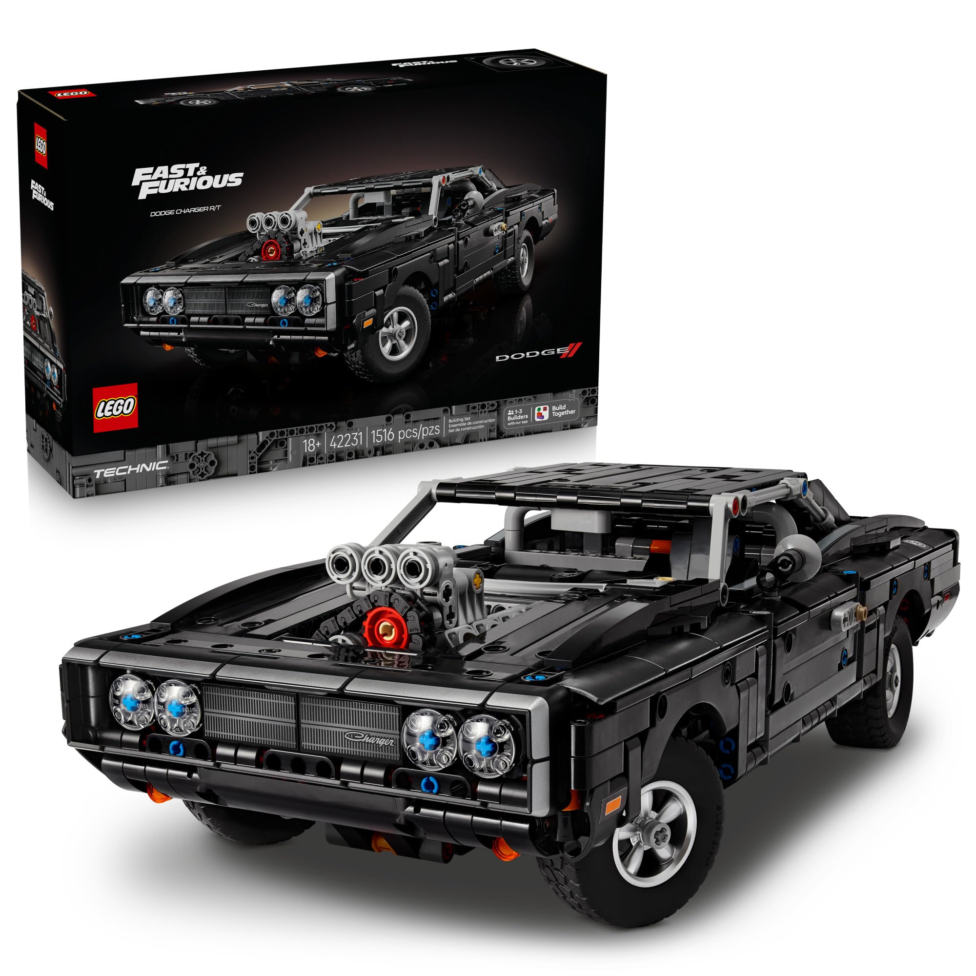 Technic Fast and Furious Dodge Charger R/T Car 42231 | Building Sets for Adults, Ages 18+…