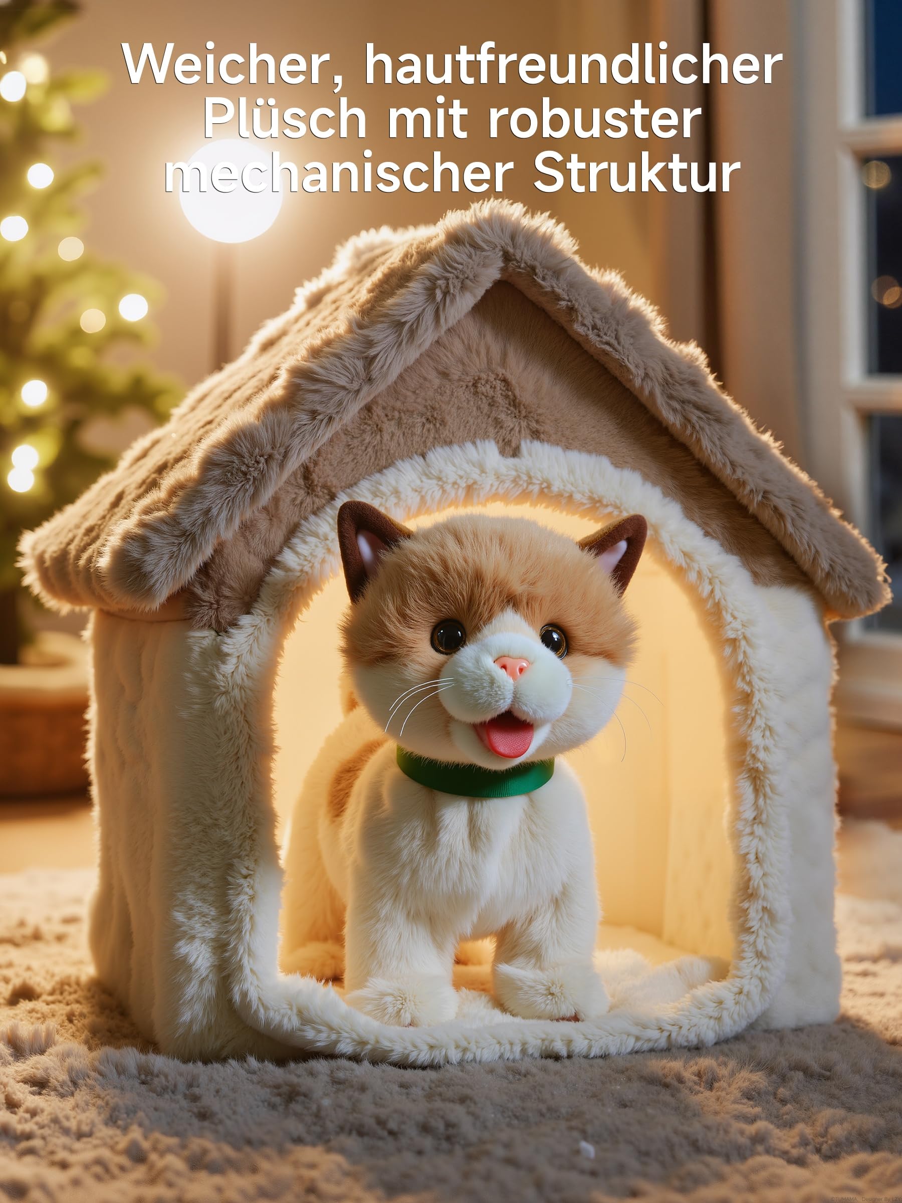 OR OR TU Spielzeug Katze die Läuft, Elektronische Plüschkatze
