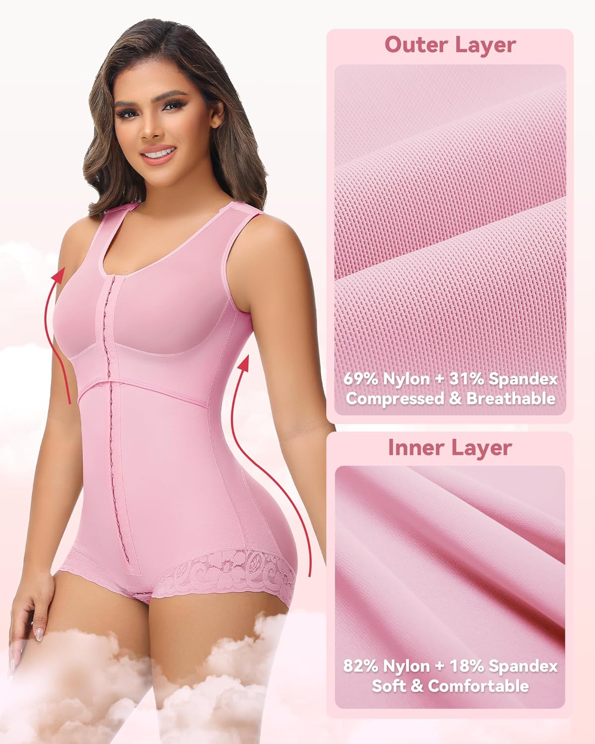 SHAPSHE Fajas Colombianas Moldeadoras BBL Post Surgery Stage 2/3 Body Shaper Tummy Control High Compression Garment Shapewear - Image 2