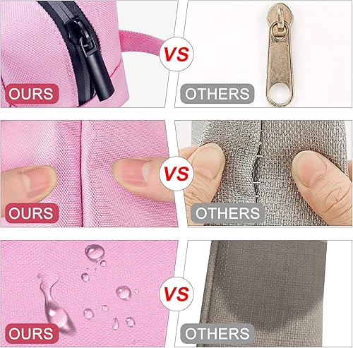 Miniatura 6 de Fmeida Estuche para lápices estético, bolsa de lápices de gran capacidad, estuche portátil para bolígrafos, oficina, papelería, bolsa de maquillaje,