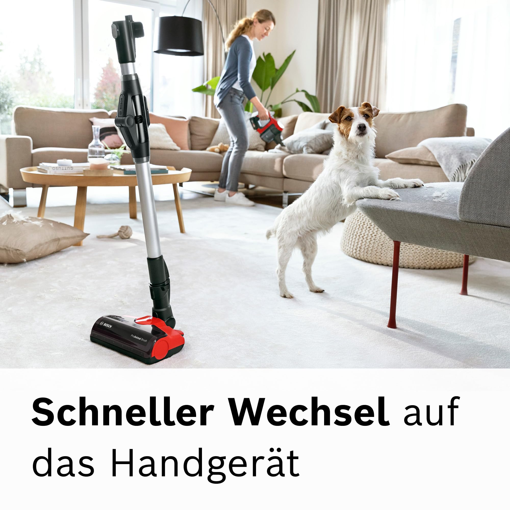 Bosch Akku-Staubsauger Unlimited 7, ProAnimal, kabellos, BKS711PET, Rot – Ansicht 13