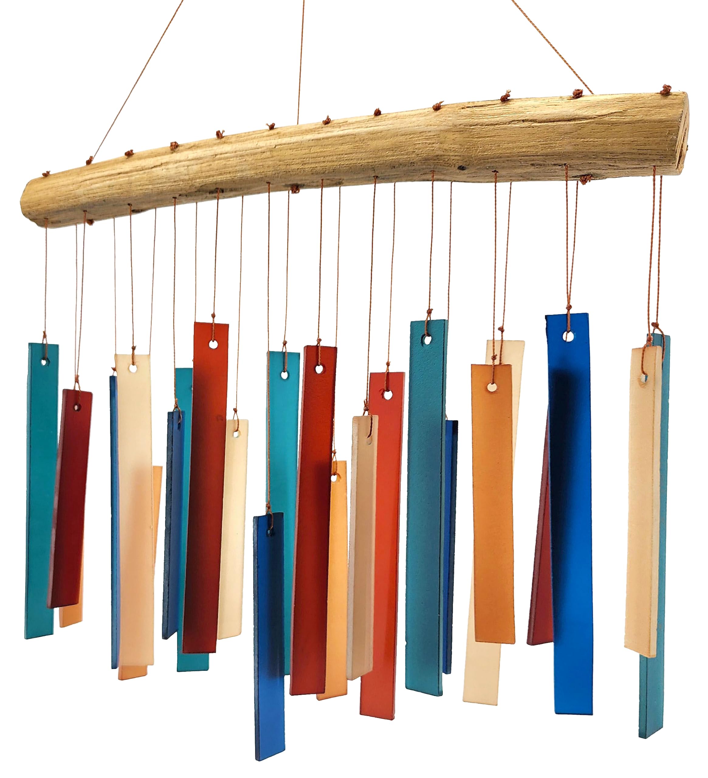 Blue Handworks Rectangle Glass Wind Chime Retro โ image 1