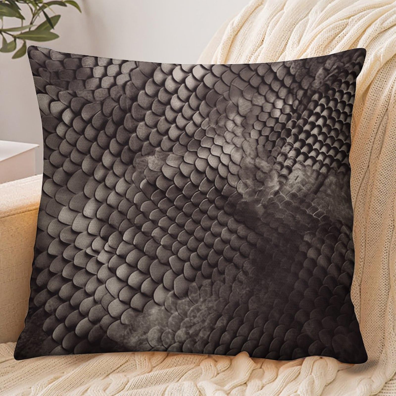 Fekiloot Style Classic Snake Skin Pillowcase Pillow Sham Pillow Case