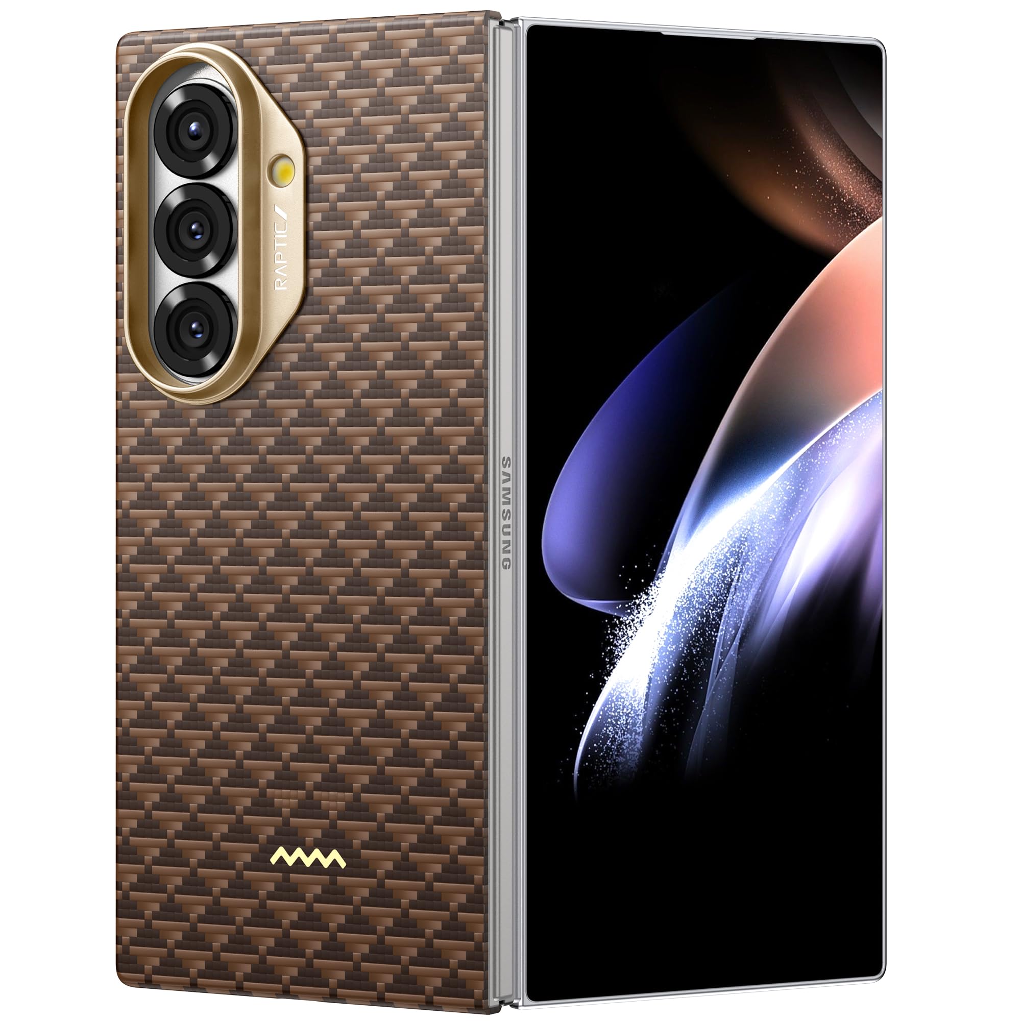RAPTIC Aramid Fiber Case for Samsung Galaxy Z Fold 7, Compatible with MagSafe, Non-Slip & Slim Light Touch Feeling, 1500D Aramid Fiber Woven Case [Tactile Woven-Humble]